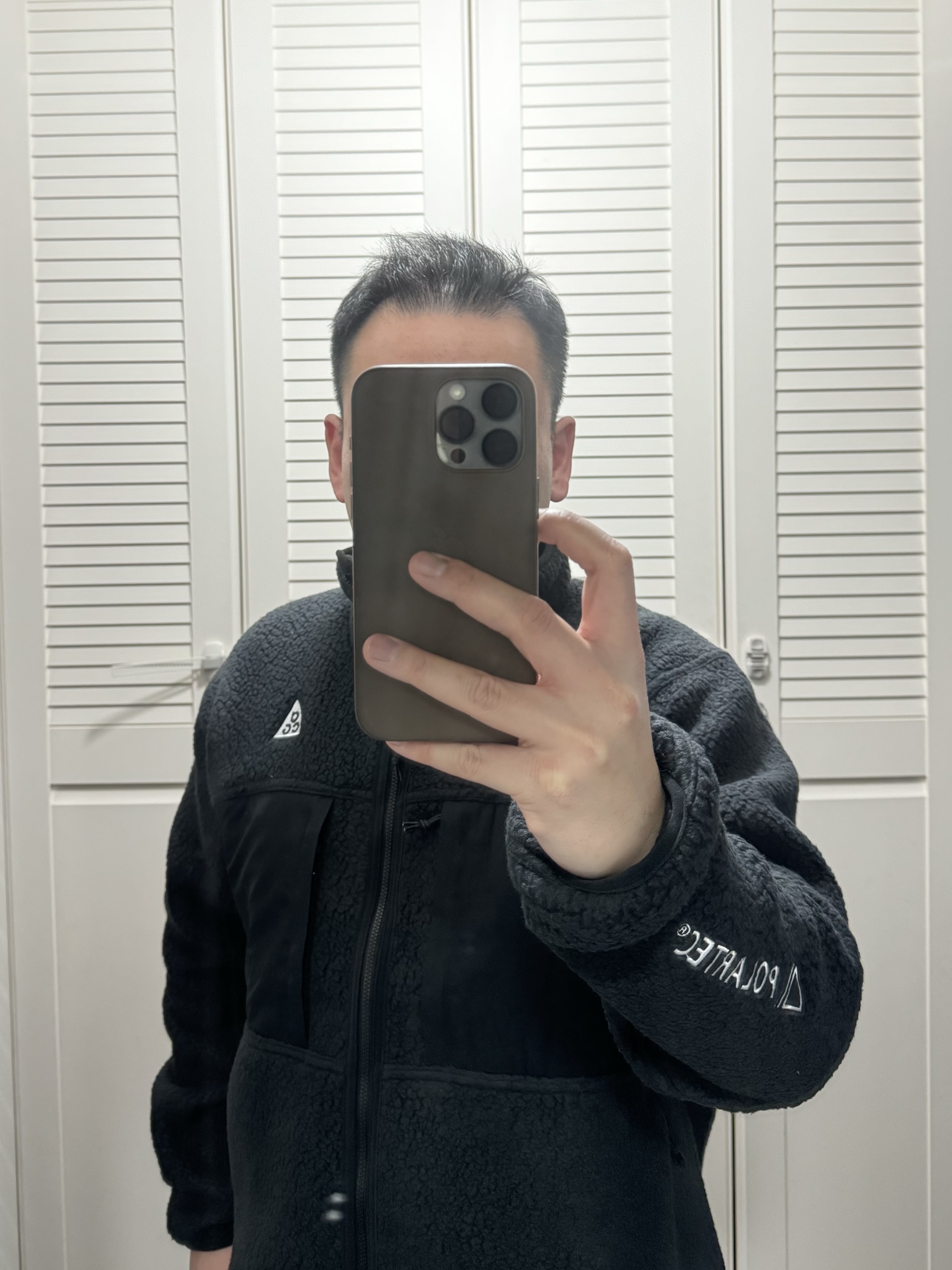 Nike ACG Arctic Wolf Full Zip Top Black Anthracite - Asia 착용 스타일