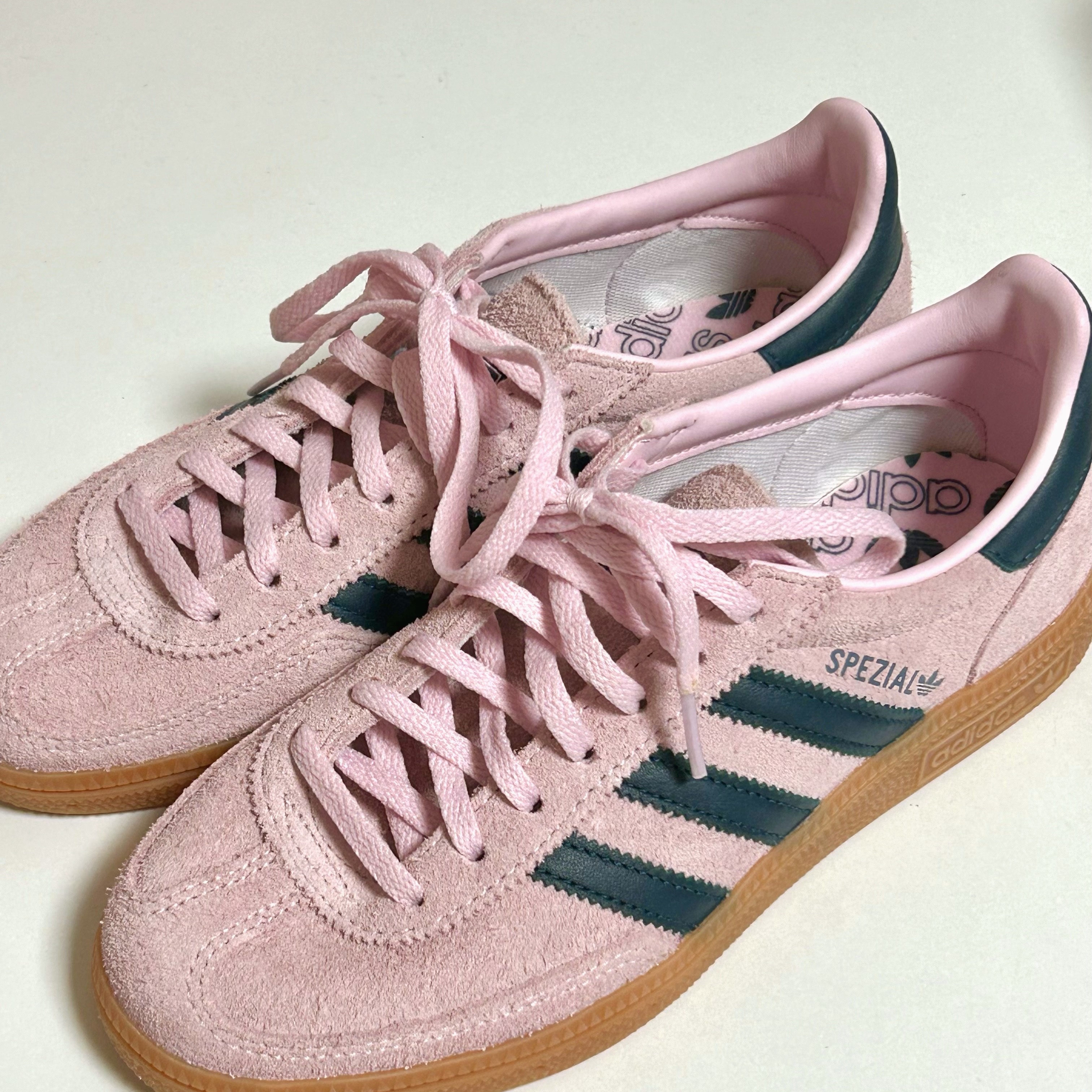 (W) Adidas Spezial Handball Clear Pink 착용 스타일