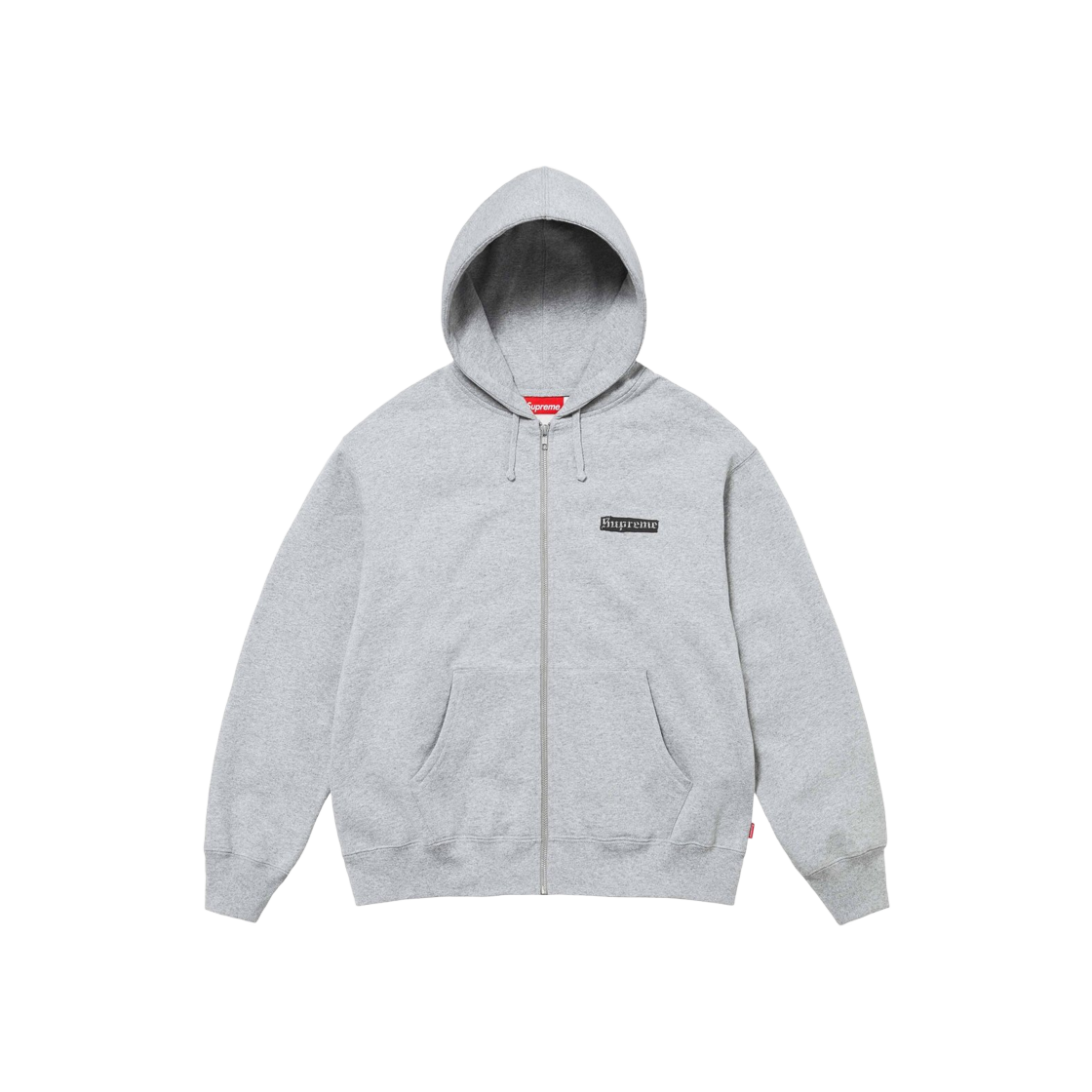 Supreme Spread Zip Up Hooded Sweatshirt Heather Grey - 24SS 상세 이미지 2