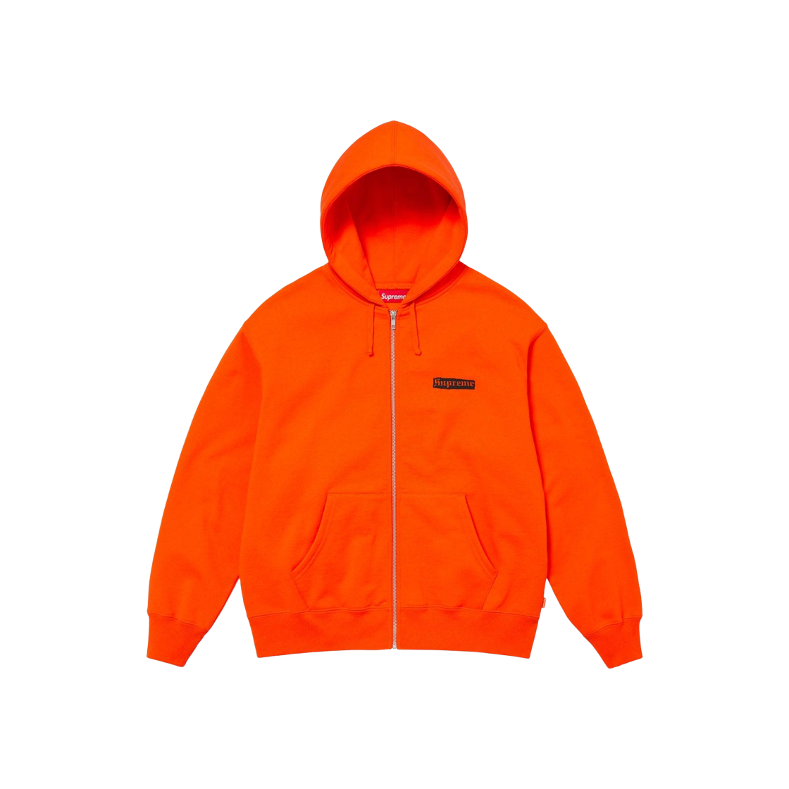 Supreme Spread Zip Up Hooded Sweatshirt Bright Orange - 24SS 상세 이미지 2