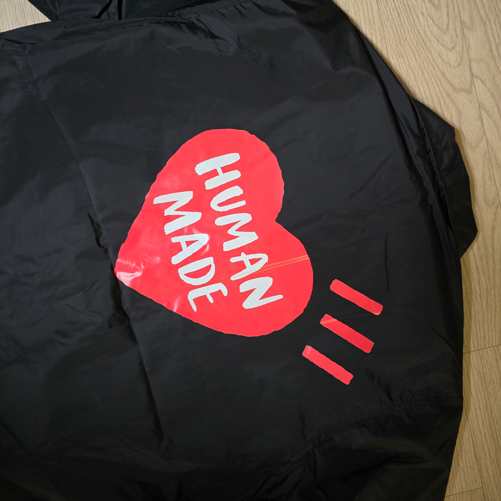 Human Made Coach Jacket Black 착용 스타일 - 2