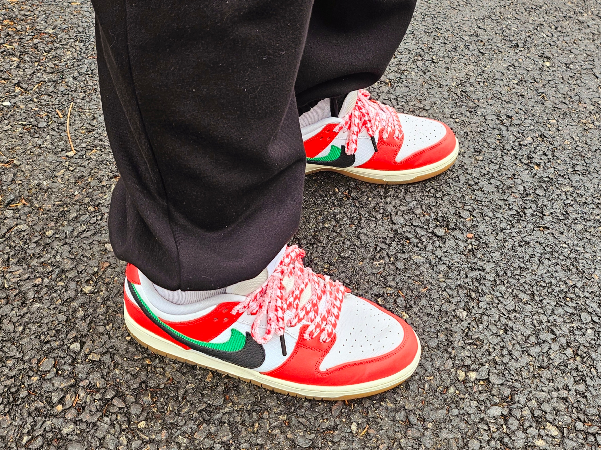 Nike x Frame Skate SB Dunk Low Pro Habibi 착용 스타일 - 1