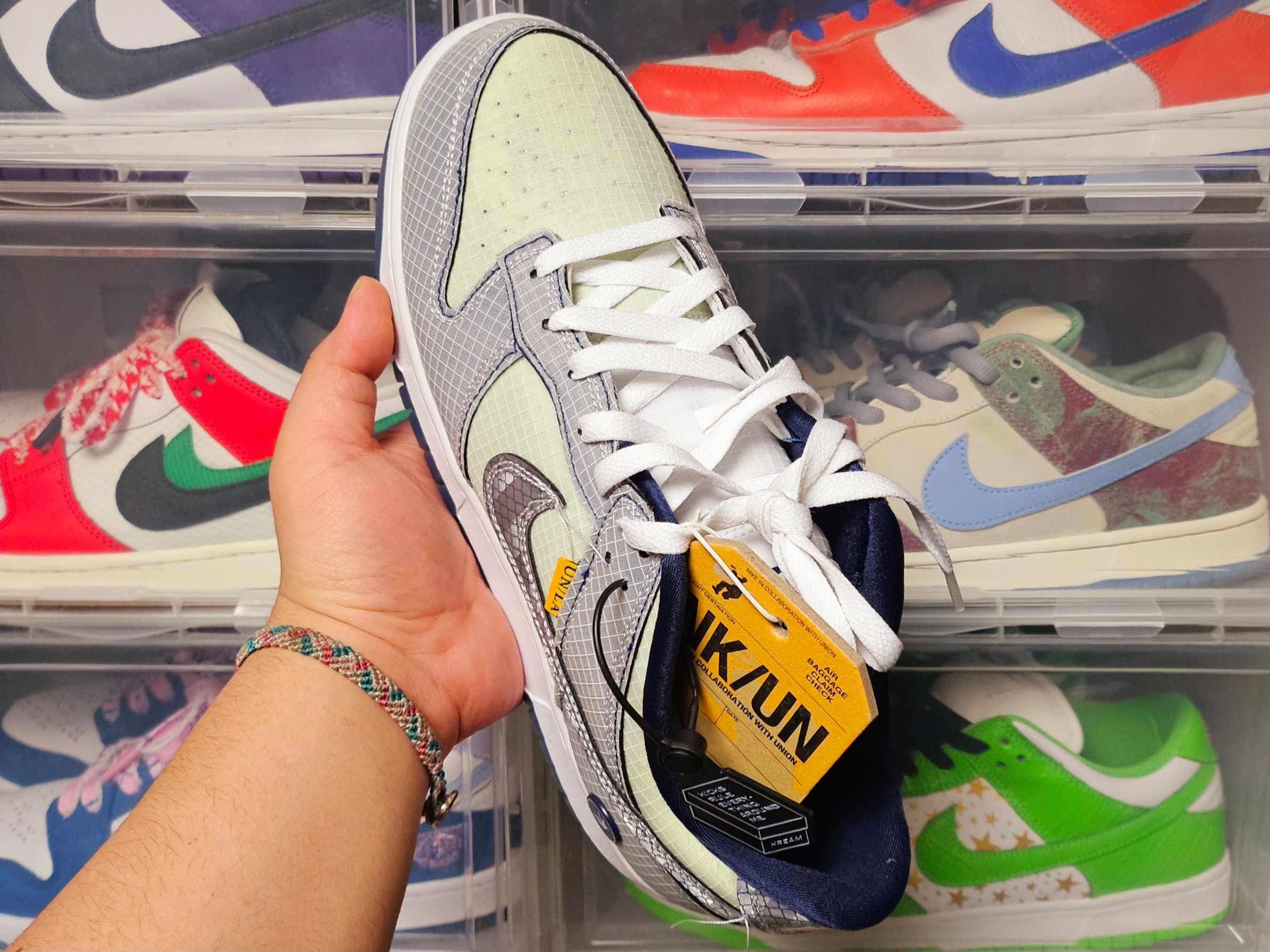 Nike x Union Dunk Low Passport Pack Pistachio 착용 스타일 - 3