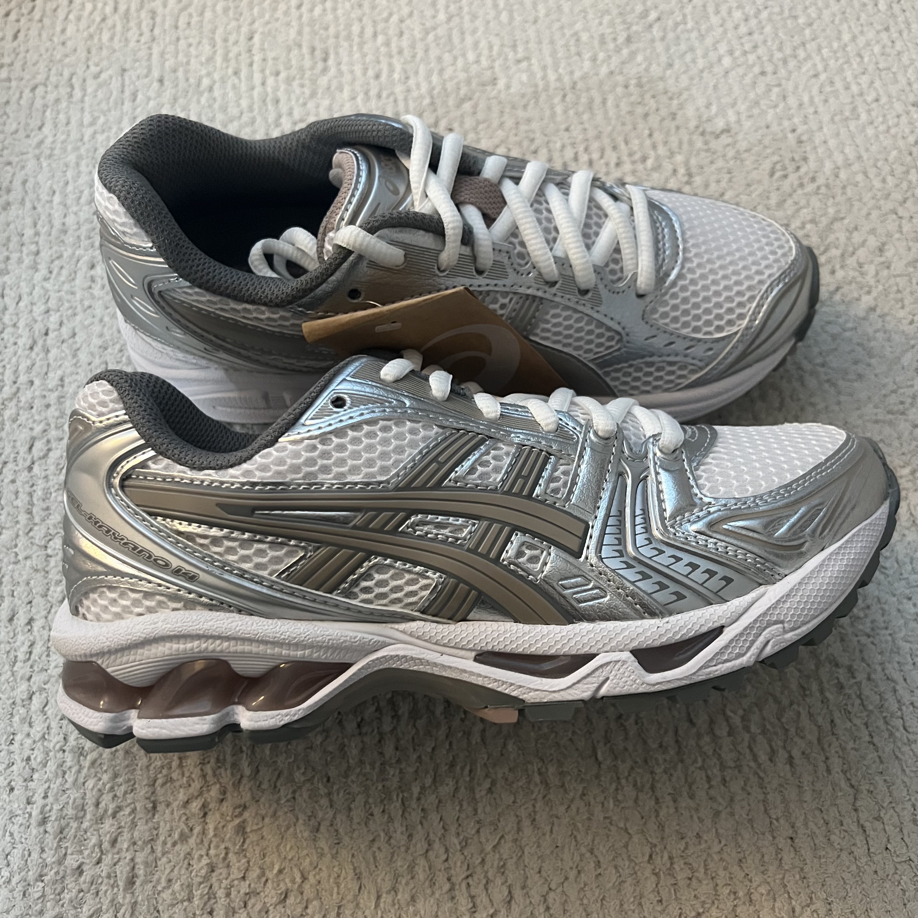 (W) Asics Gel-Kayano 14 White Moonrock 착용 스타일 - 1