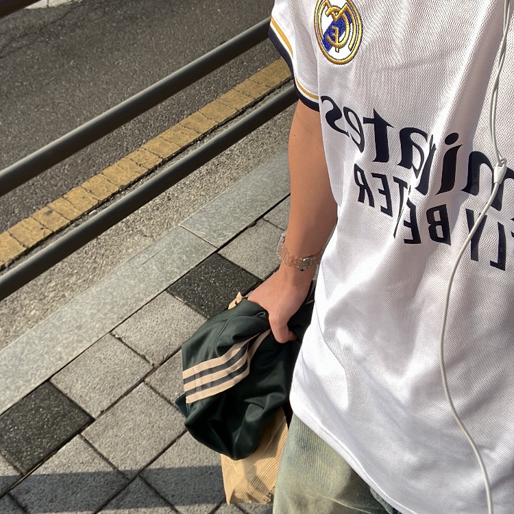 Adidas Real Madrid 2023/24 Home Jersey White - KR Sizing (Non Marking Ver.) 착용 스타일