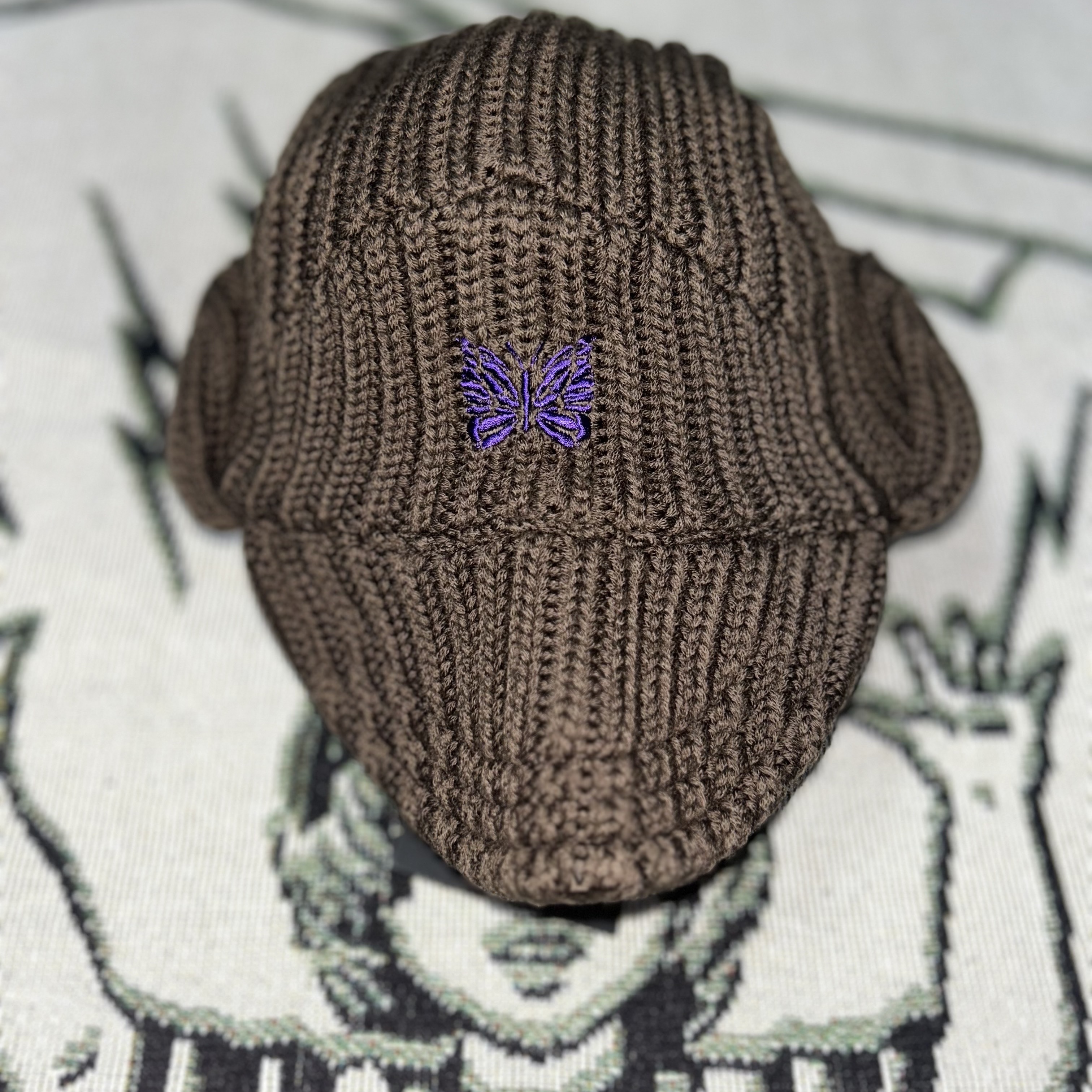 Needles Merino Wool Bird Shooting Cap Brown 착용 스타일 - 2