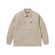 Supreme Washed Corduroy Zip Up Shirt Tan - 24SS