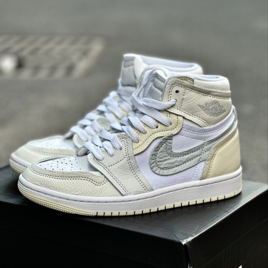 (W) Jordan 1 High MM White Coconut Milk 착용 스타일 - 1