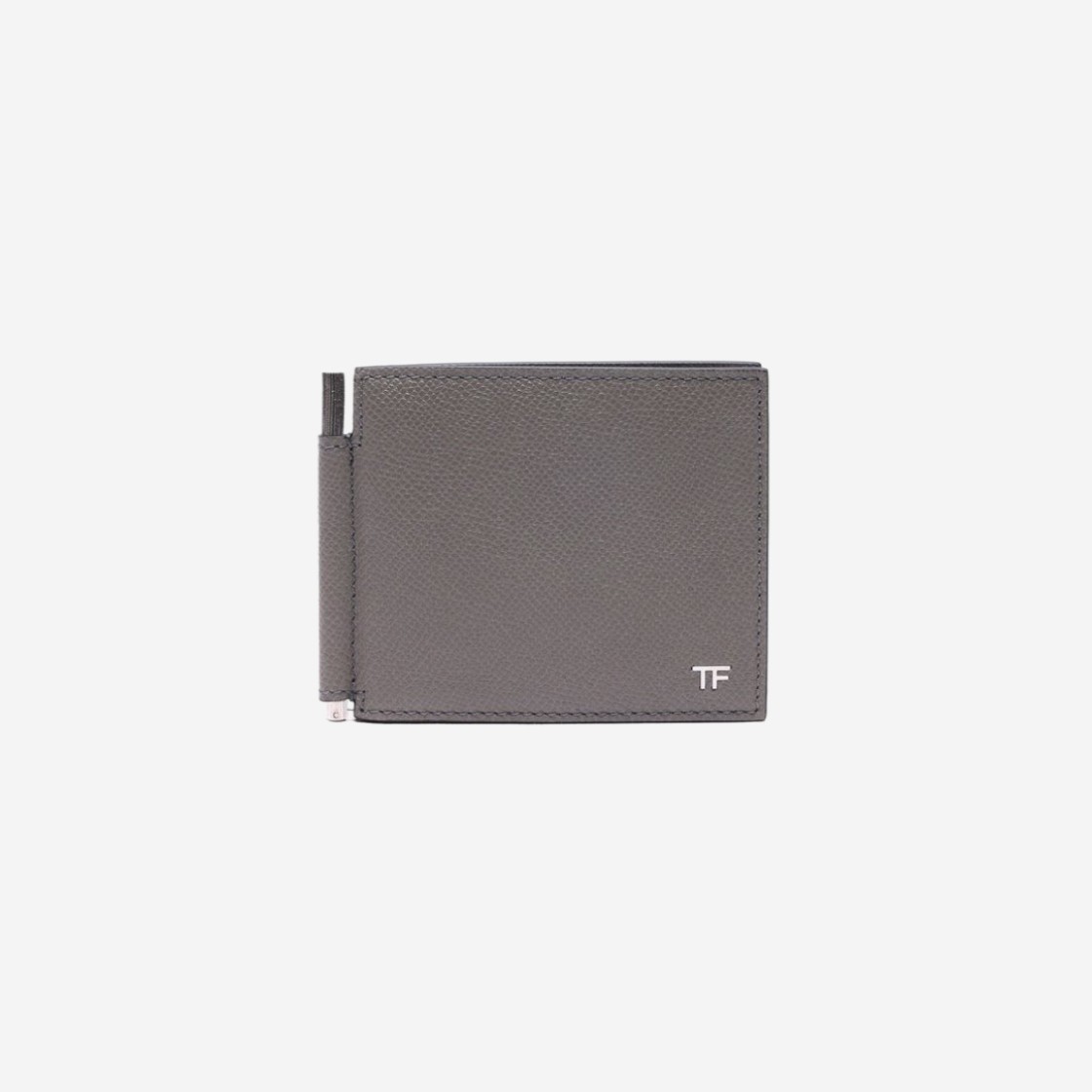 Tom Ford Grain Leather Money Clip Card Holder Ash Grey 상세 이미지 1