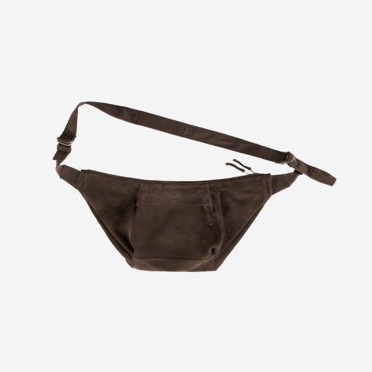 PL24SSBG02DW Polyteru Calf Bag 1.5v Suede Deep Brown