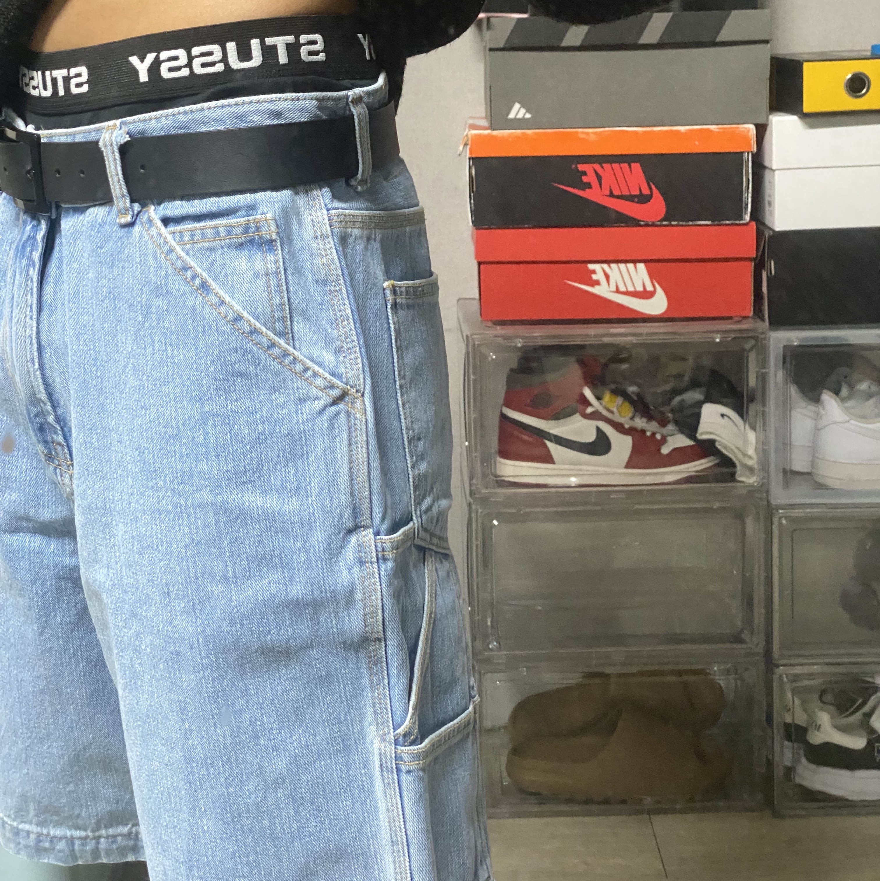 Stussy Boxer Briefs Black (3 Pack), Maison Mihara Yasuhiro Blakey OG Sole Canvas Low-top Sneakers Black White 착용 스타일