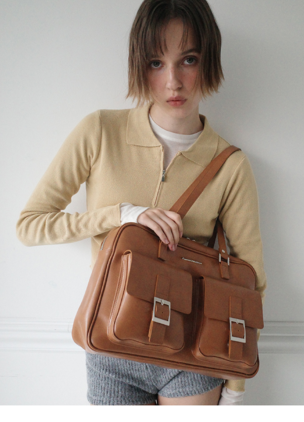 필인더블랭크 PK 숄더백 카멜 | FILLINTHEBLANK | KREAM Fillintheblank PK Shoulder Bag Camel