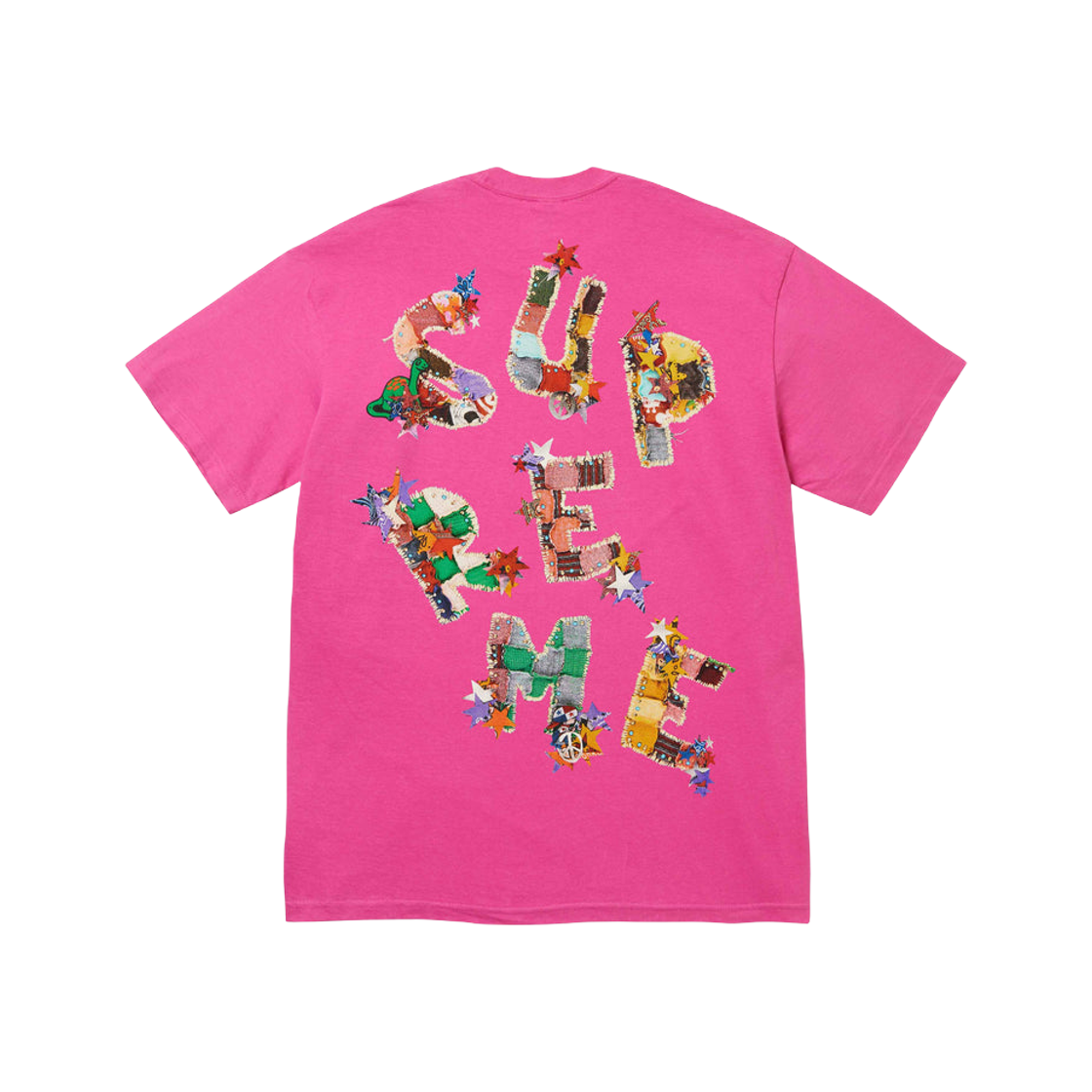 Supreme Patchwork T-Shirt Fuchsia - 24SS 상세 이미지 1