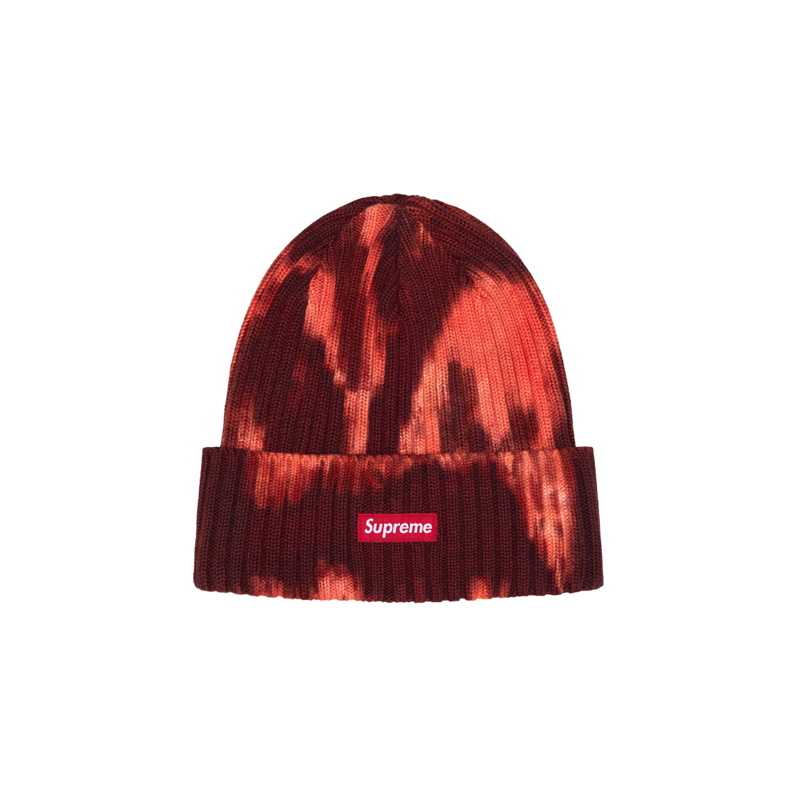 Supreme Overdyed Beanie Splatter Red - 24SS 상세 이미지 1