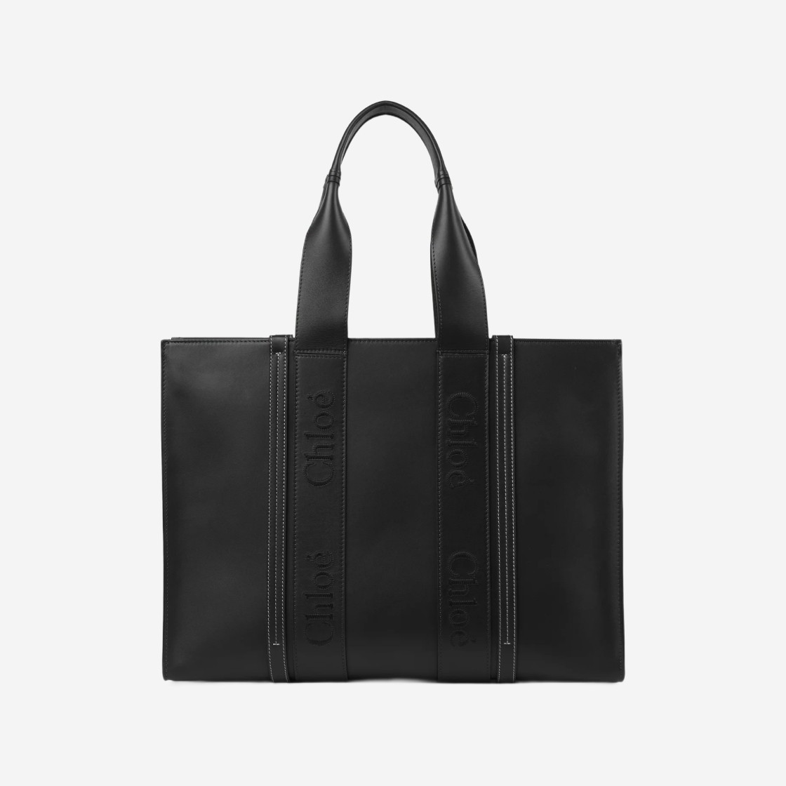 Chloe Woody Large Tote Bag Black 상세 이미지 1