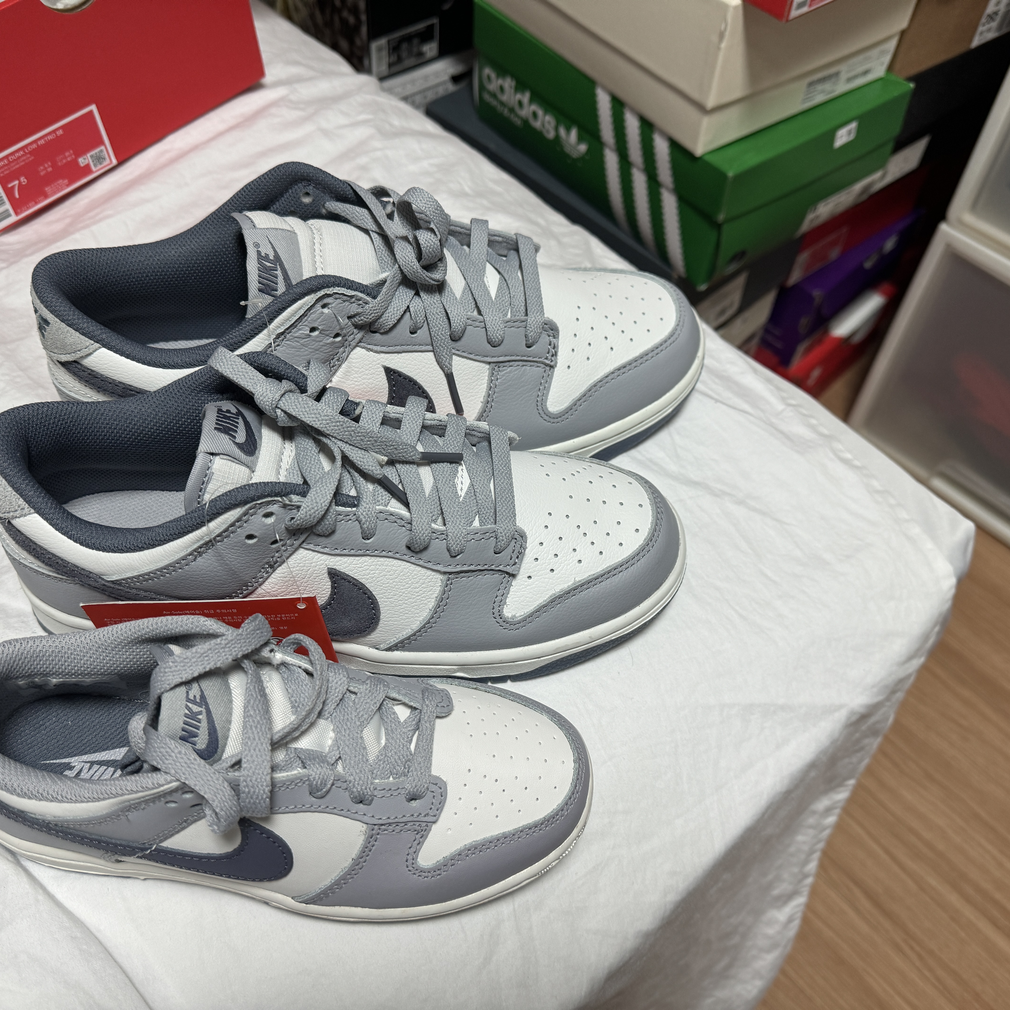 Nike Dunk Low Retro SE White Light Carbon 착용 스타일