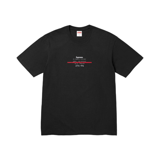 슈프림 스탠다드 티셔츠 블랙 - 24SS