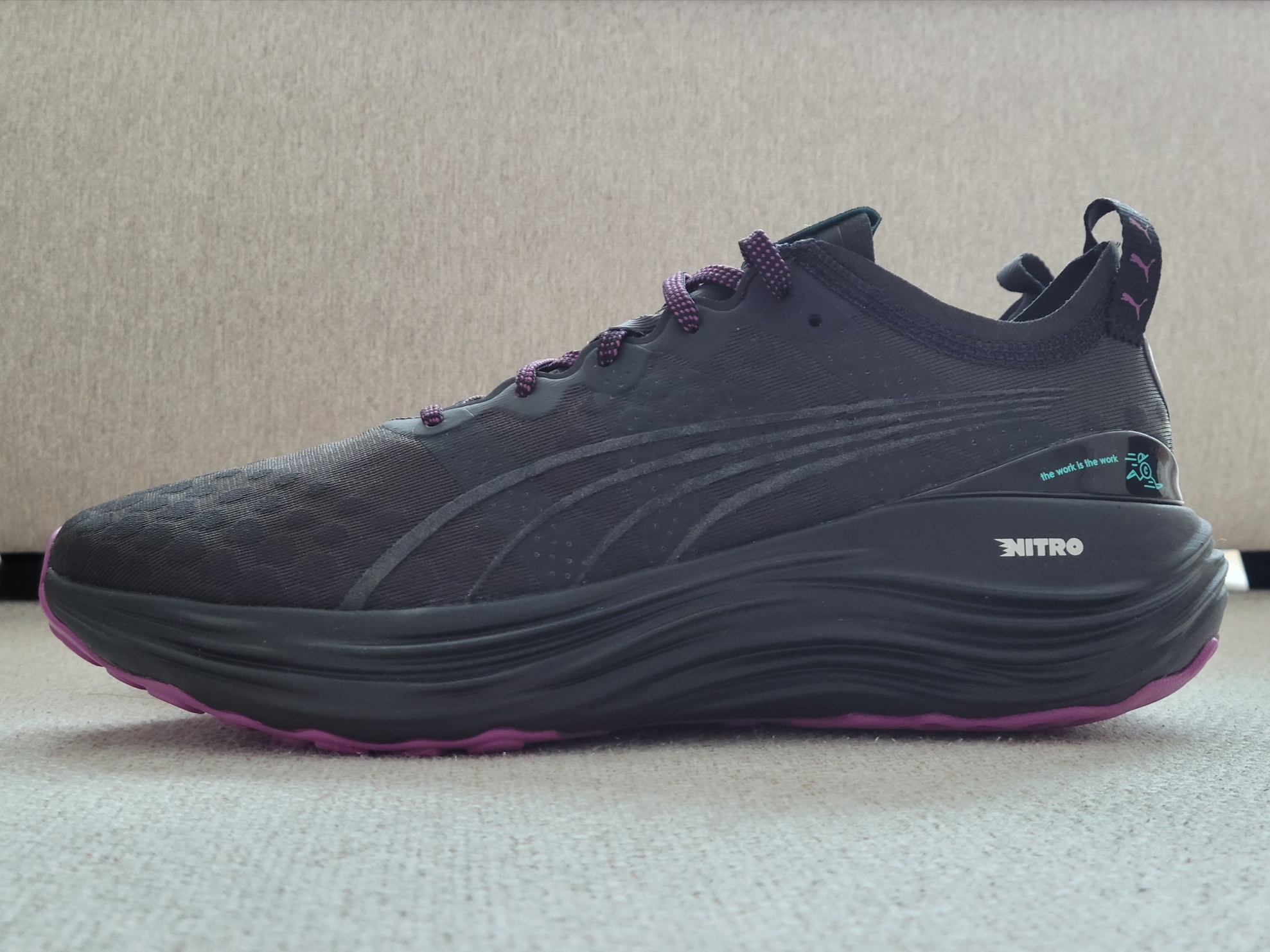 Puma Foreverrun Nitro Ciele Black 착용 스타일 - 1