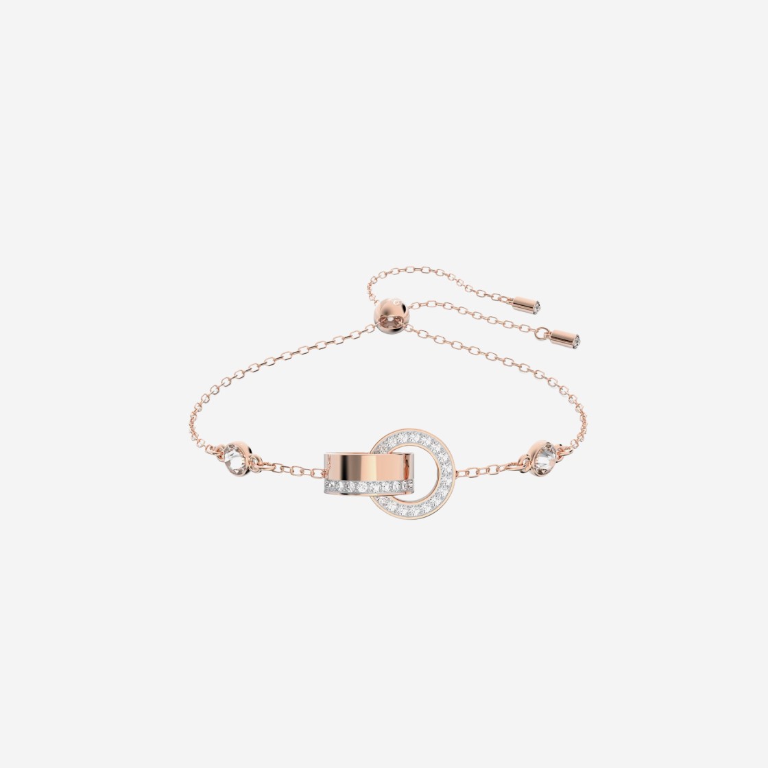 (W) Swarovski Hollow Bracelet White Rose Gold Plated 상세 이미지 1