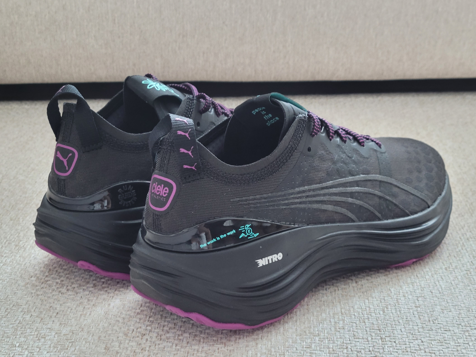 Puma Foreverrun Nitro Ciele Black 착용 스타일 - 2