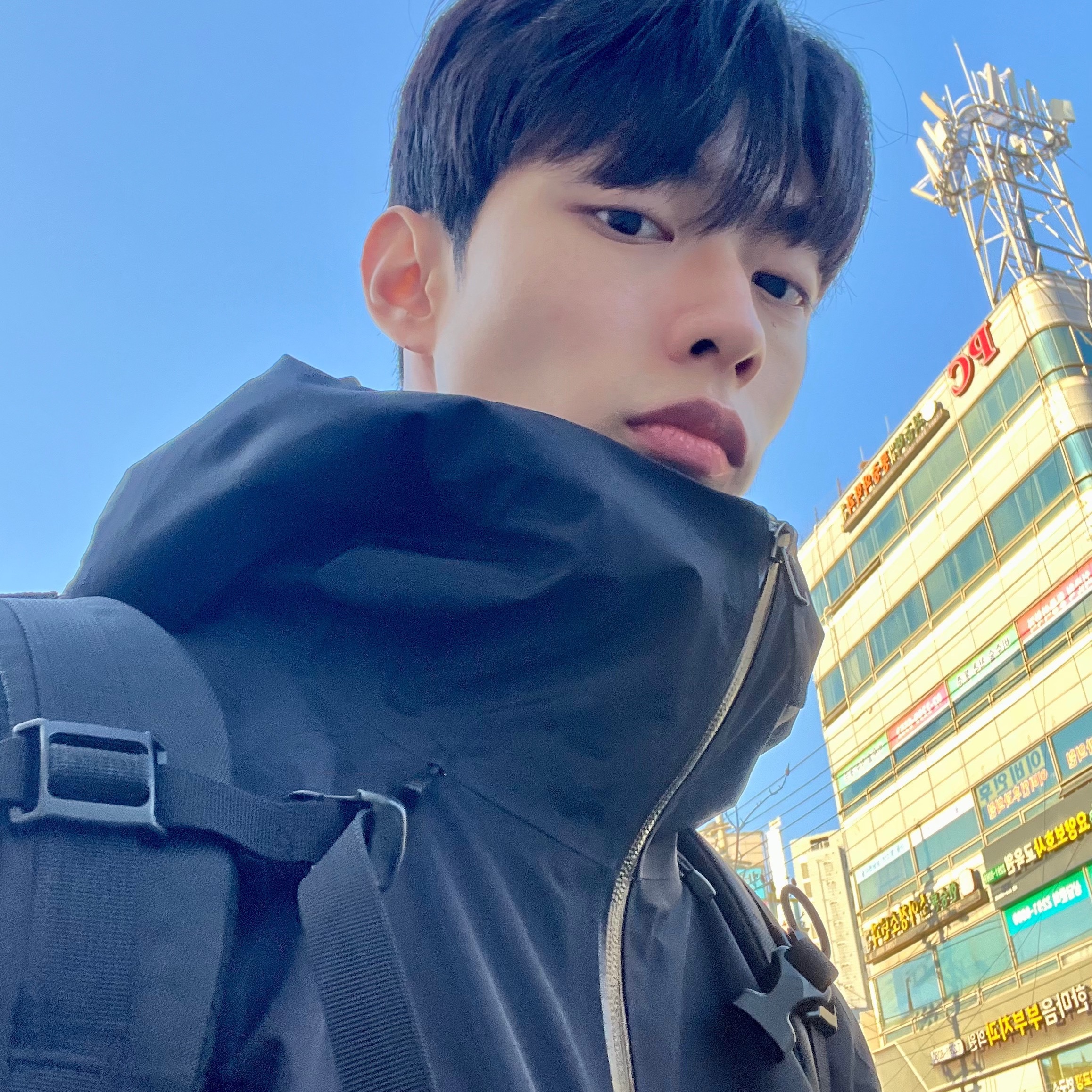 Arc'teryx Beta LT Jacket Black, Arc'teryx Mantis 26 Backpack Black 착용 스타일 - 1