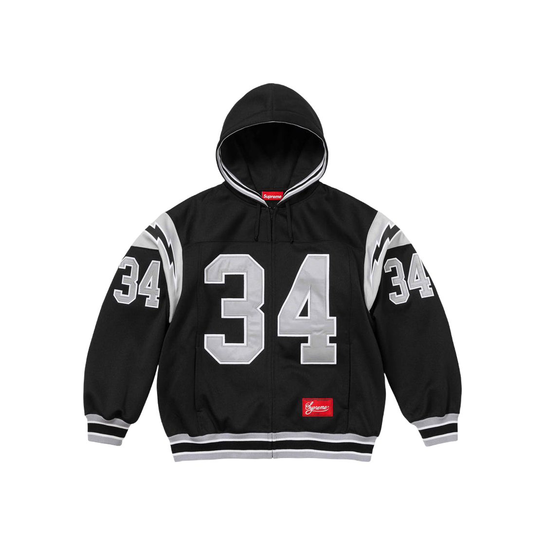 슈프림 풋볼 집업 후드 스웨트셔츠 블랙 24SS Supreme KREAM