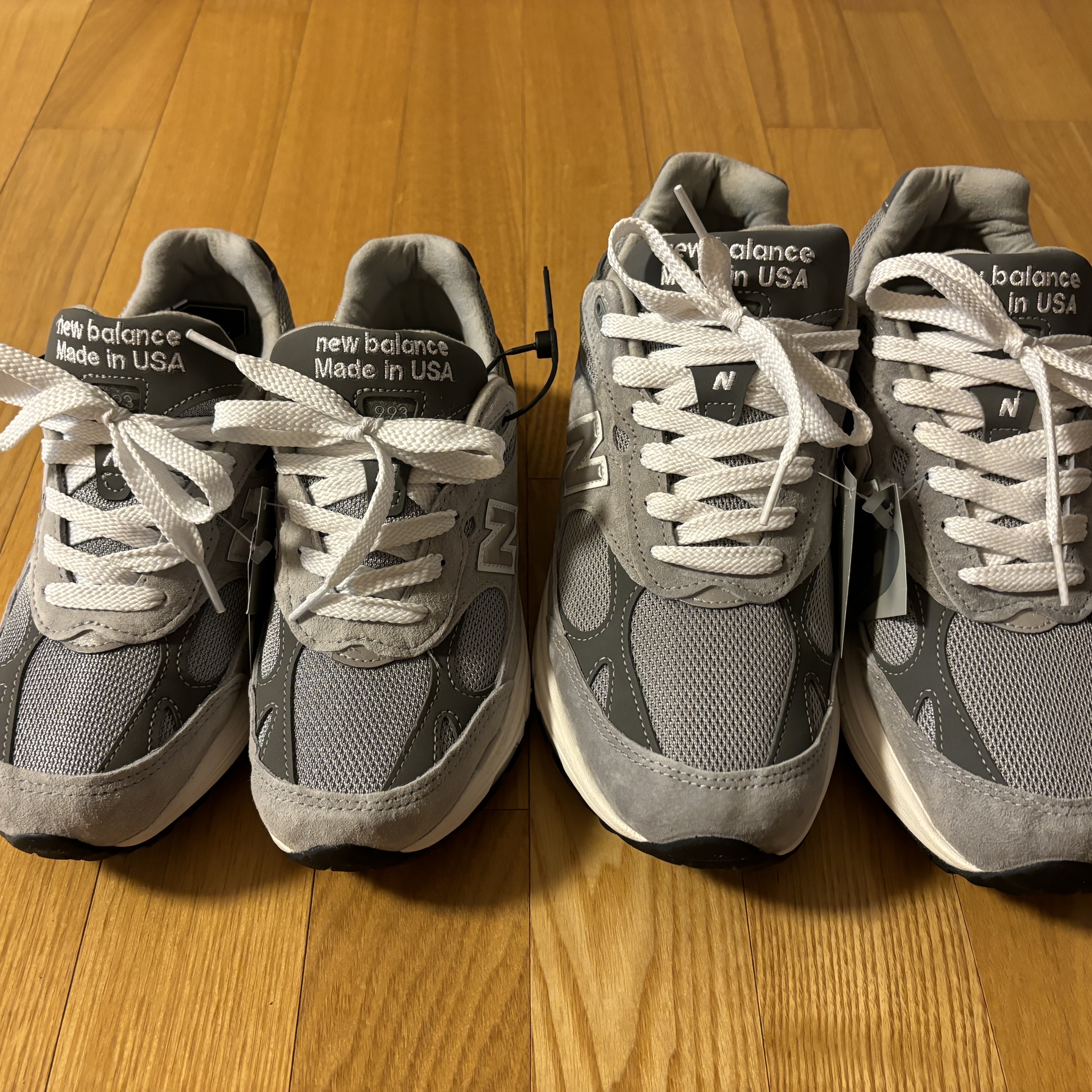 (W) New Balance 993 Made in USA Grey - B Standard, New Balance 993 Made in USA Grey - 2E Wide 착용 스타일