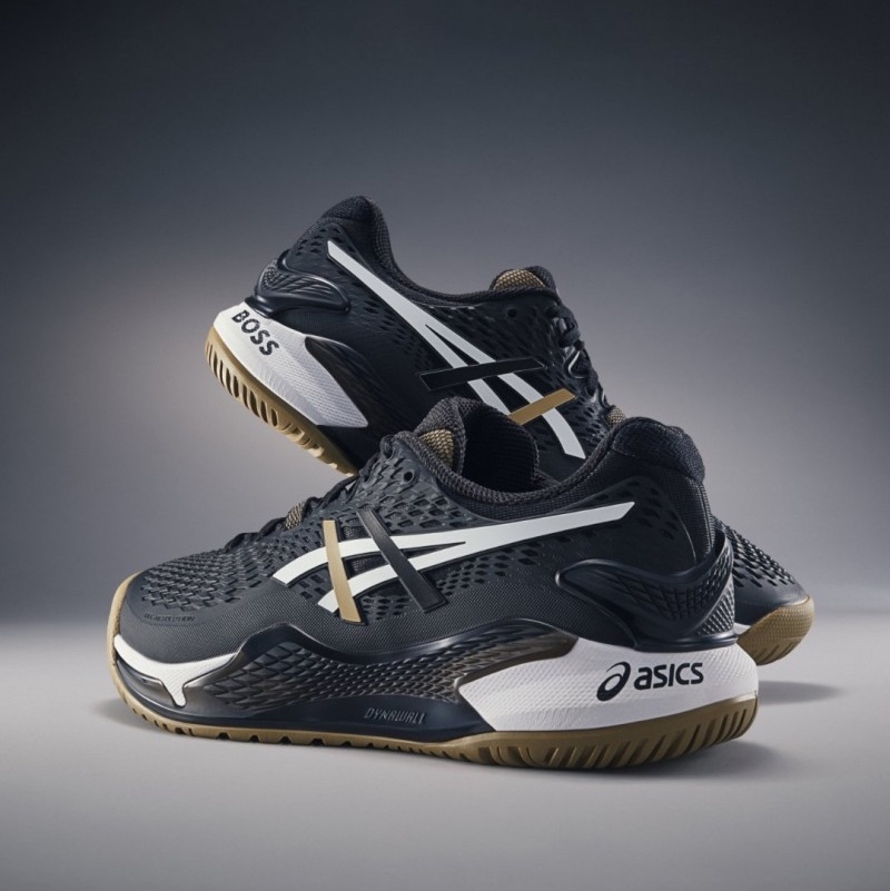 Asics x Hugo Boss Gel-Resolution 9 Black Camel 착용 스타일 - 6