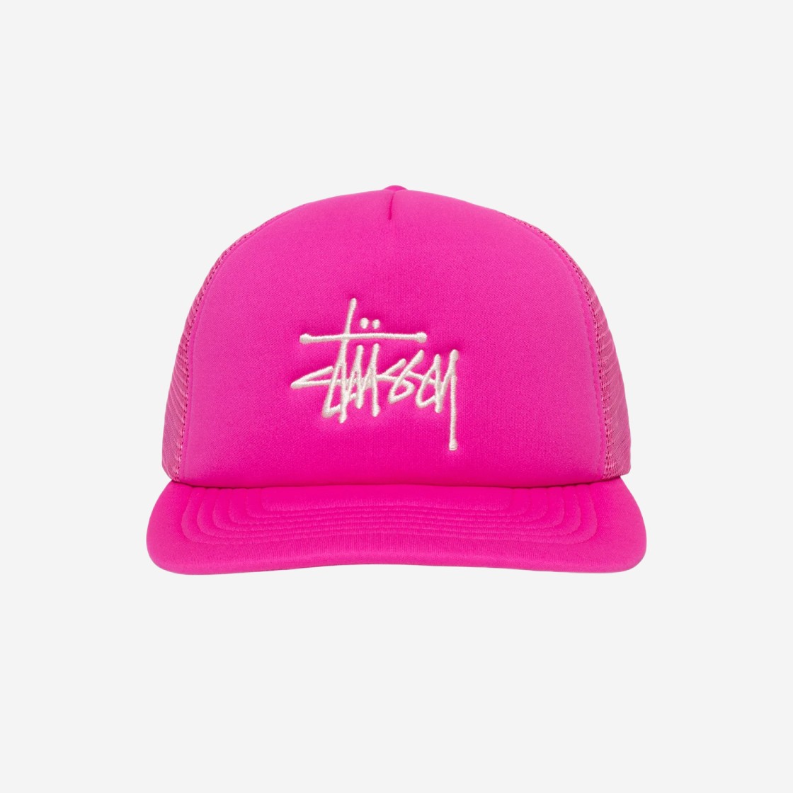 Stussy Basic Trucker Cap Hot Pink 상세 이미지 2