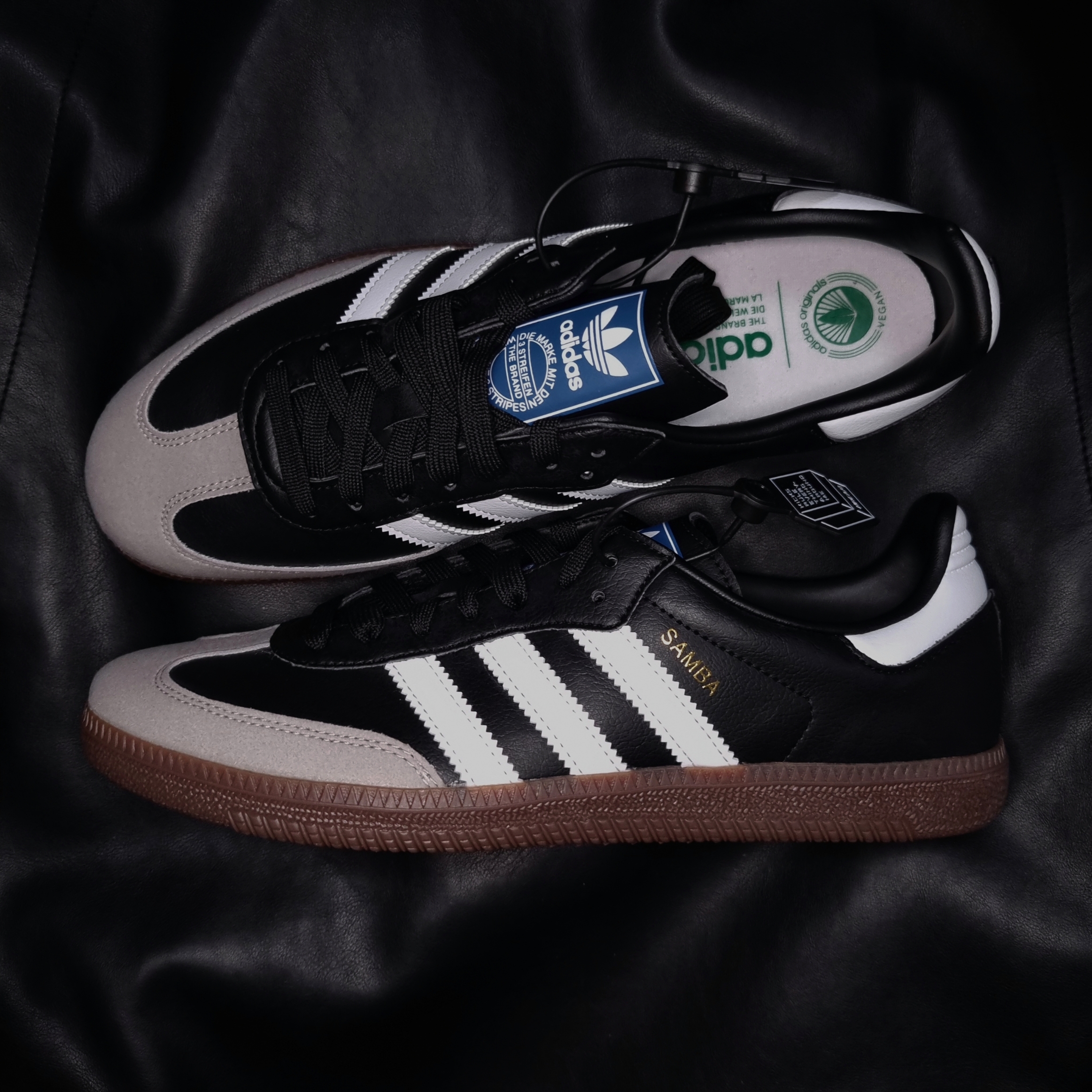 Adidas Samba Vegan Black White 착용 스타일 - 4
