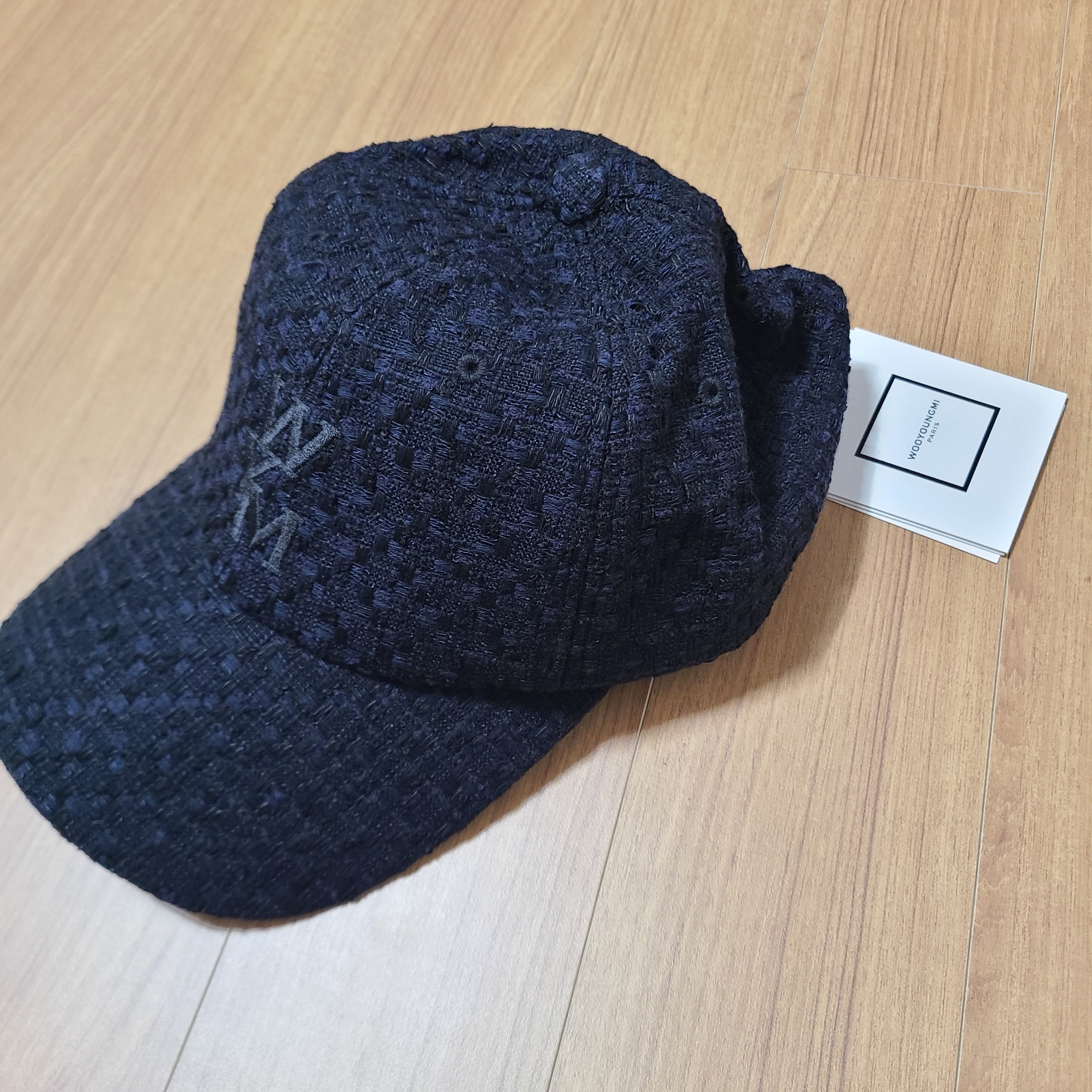Wooyoungmi Tweed Ball Cap Navy - 23SS 착용 스타일