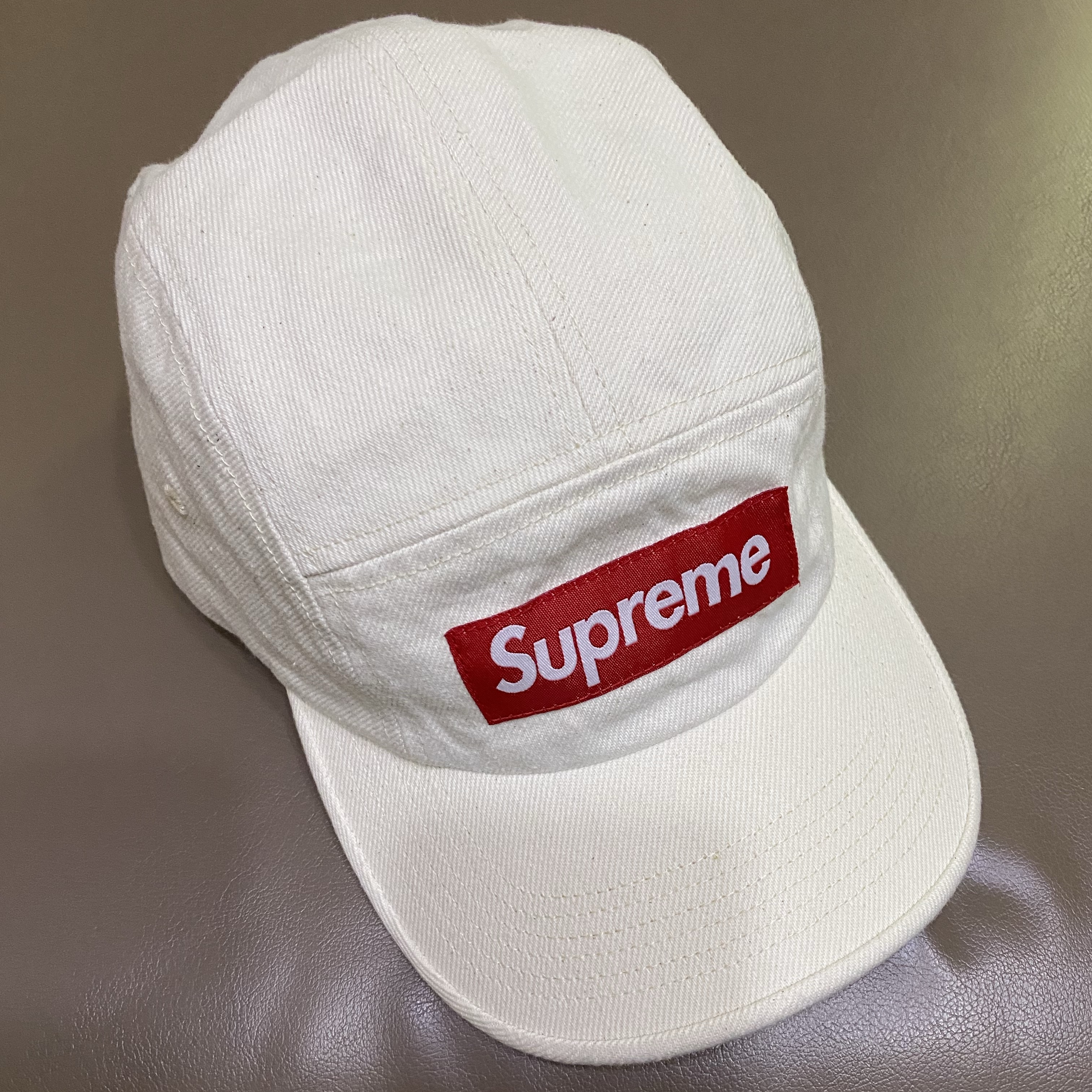 Supreme Denim Camp Cap Natural - 23SS 착용 스타일