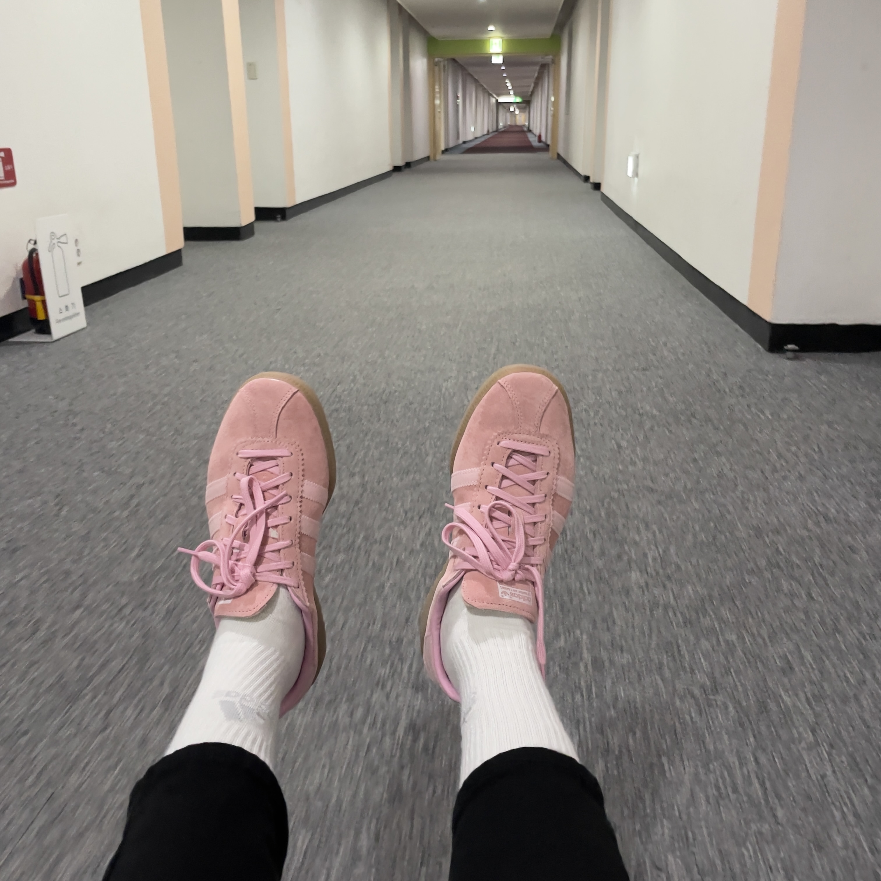 Adidas Bermuda Glow Pink 착용 스타일