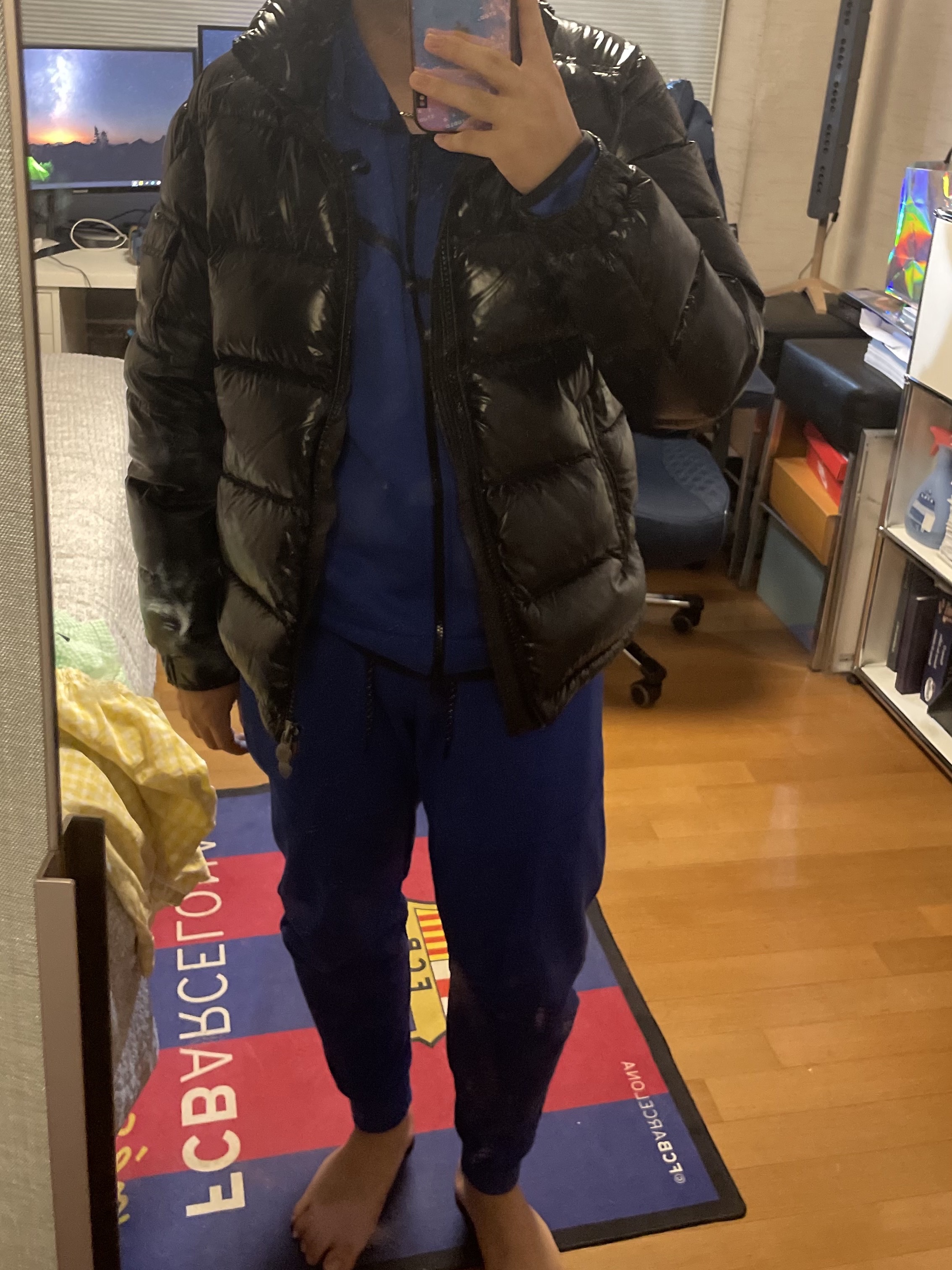 Jordan 1 Retro High OG Hyper Royal, Nike NSW Tech Fleece Full Zip Hoodie Black - Asia 착용 스타일 - 3