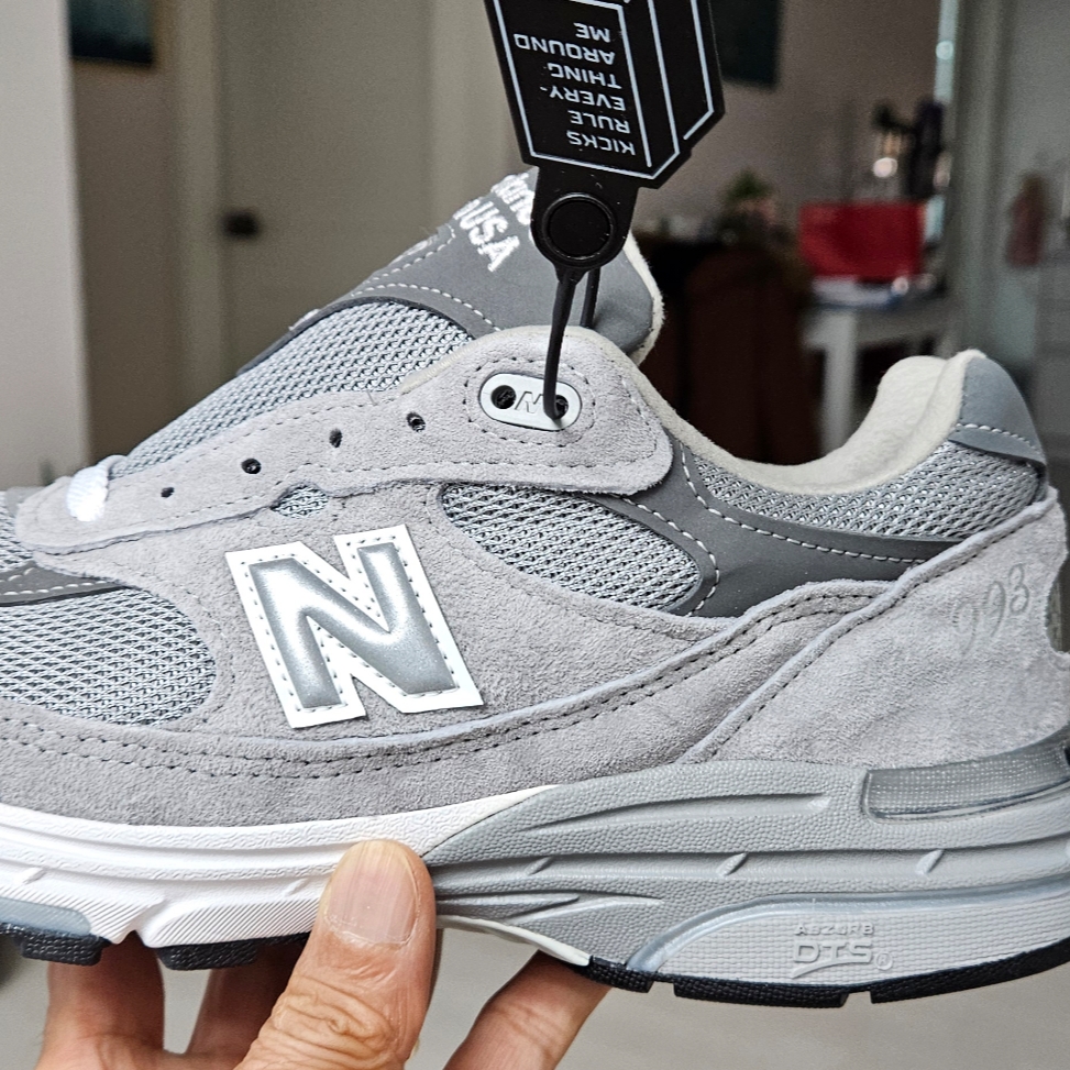 New Balance 993 Made in USA Grey - D Standard 착용 스타일 - 4