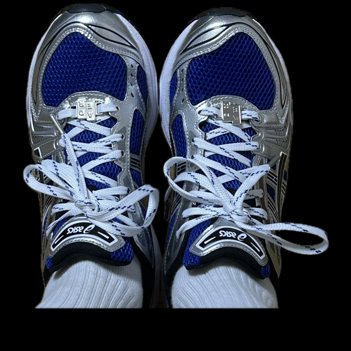 Asics Gel-Kayano 14 Monaco Blue Black 착용 스타일