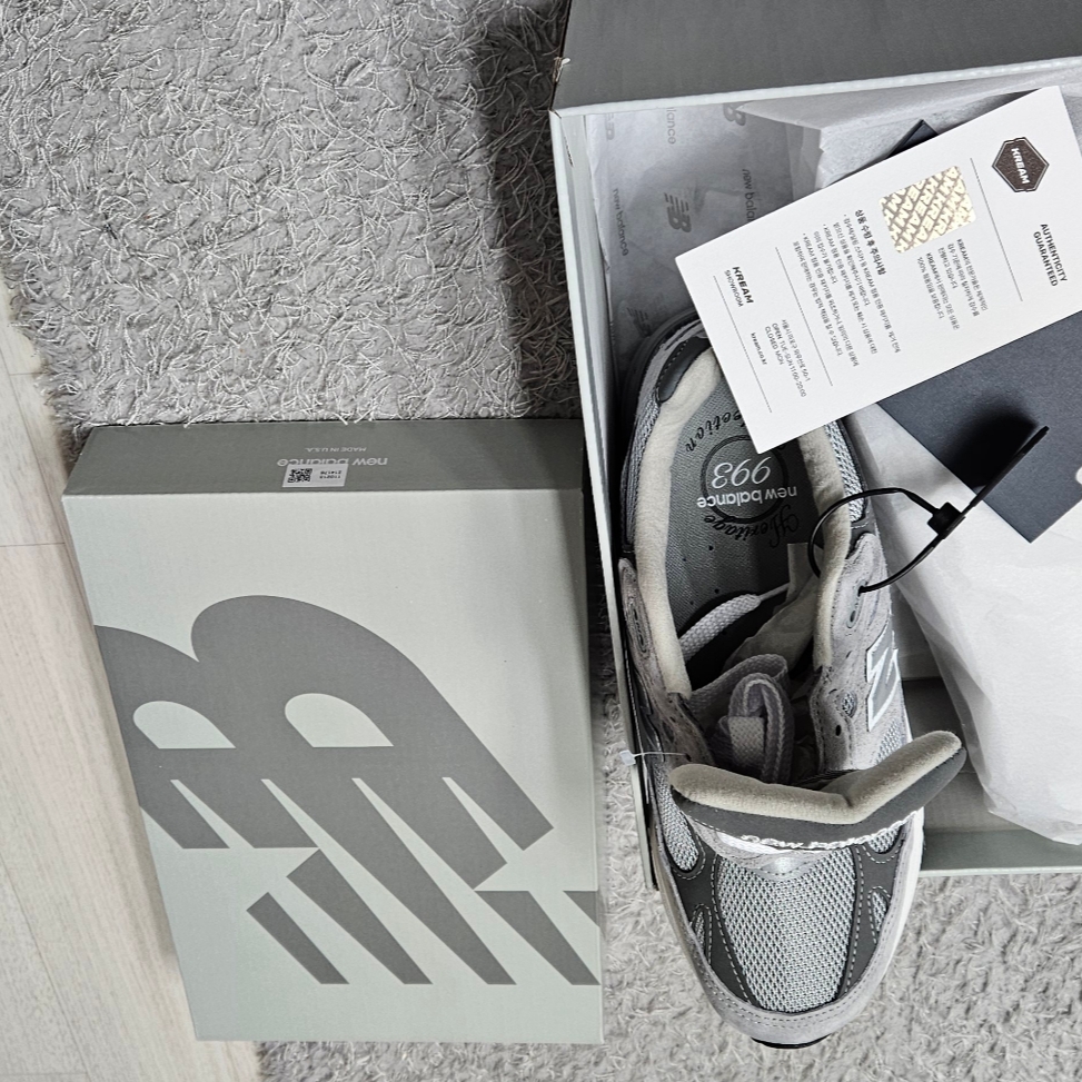 New Balance 993 Made in USA Grey - D Standard 착용 스타일 - 3