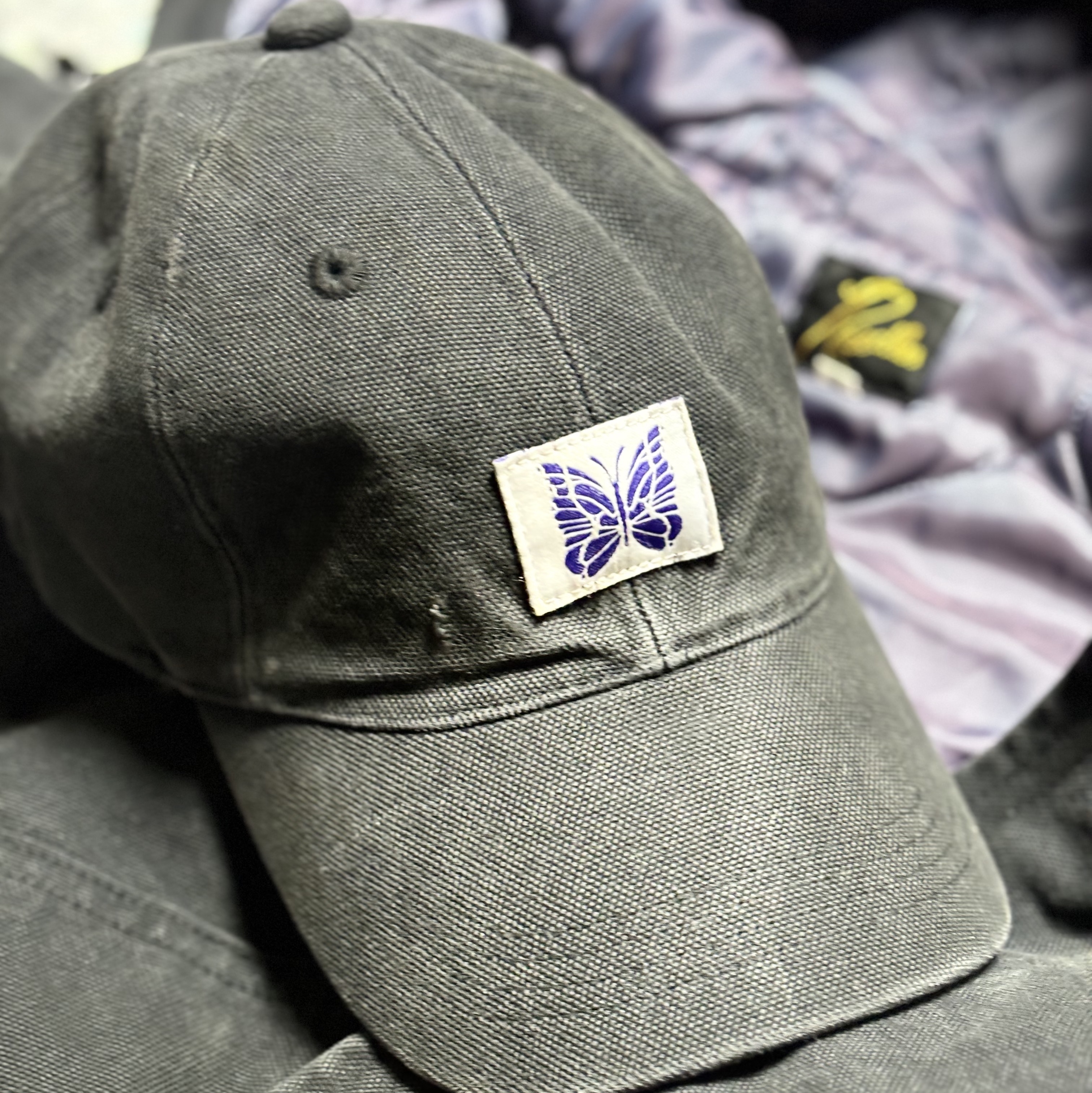 Needles 16oz Cotton Canvas Workers Cap Black 착용 스타일