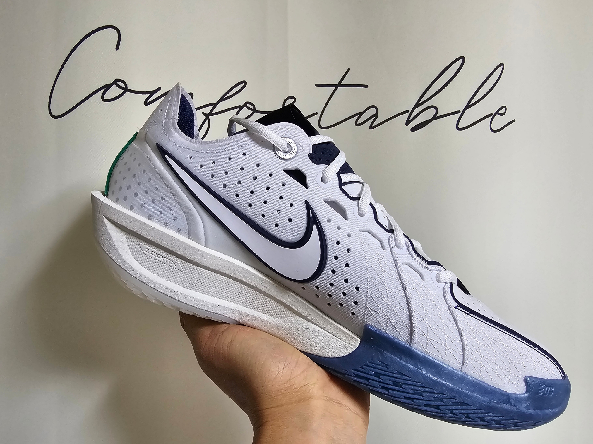 Nike Air Zoom GT Cut 3 ASW EP White Metallic Silver 착용 스타일 - 2