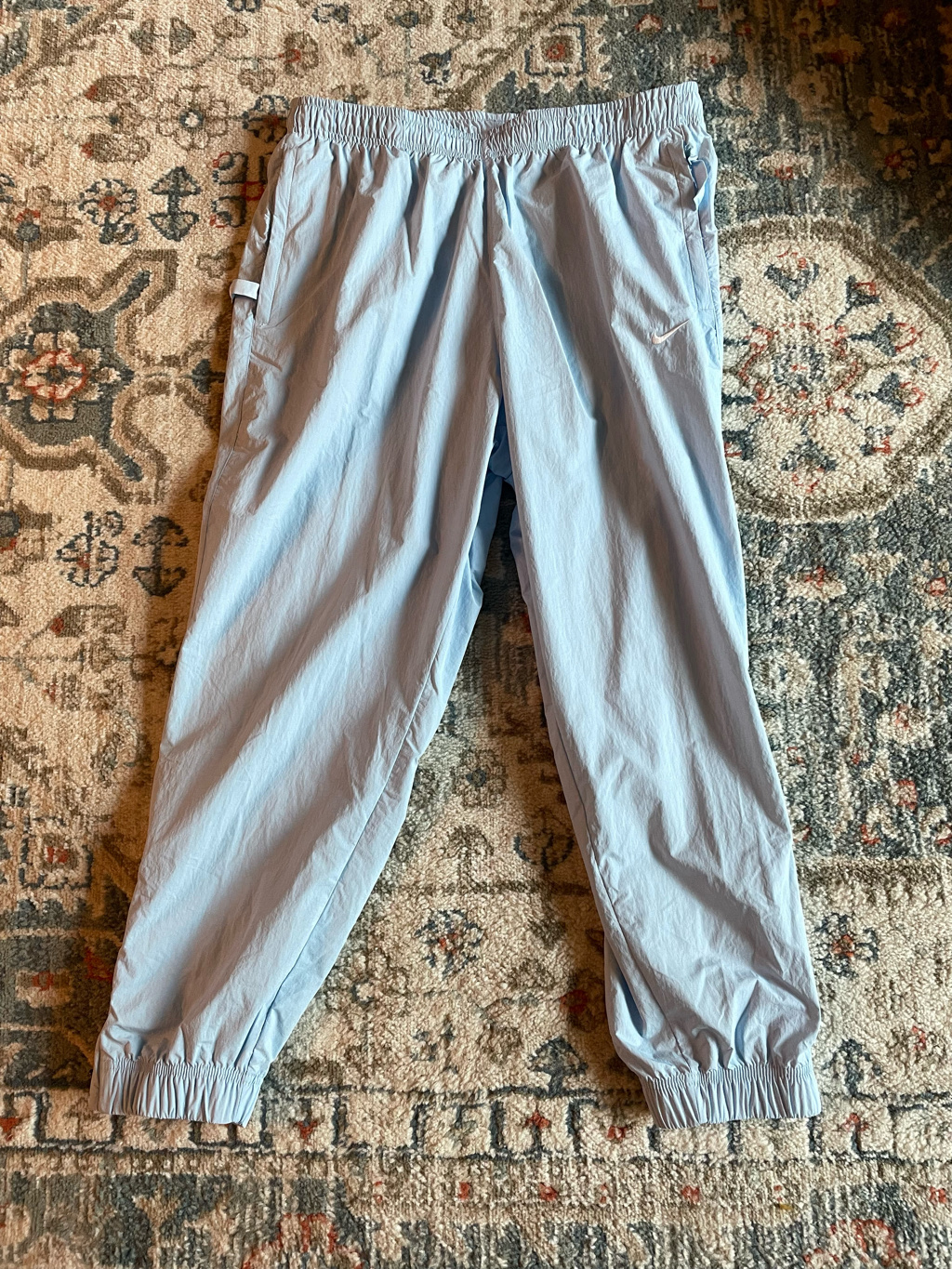 Nike NRG Solo Swoosh Woven Track Pants Celestine Blue - Asia 착용 스타일 - 3