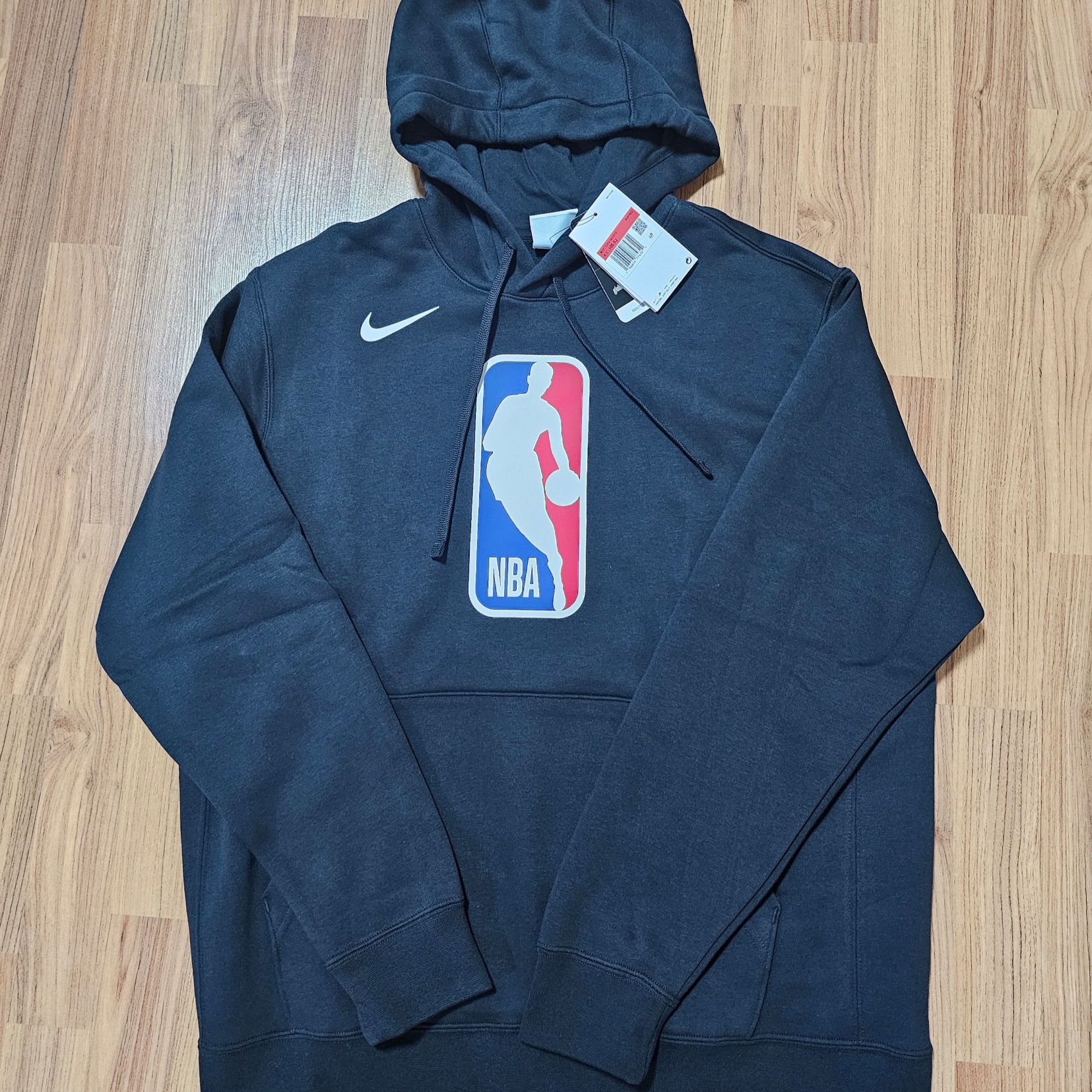 Nike Big Swoosh Full Zip Jacket Black Sail 착용 스타일 - 2
