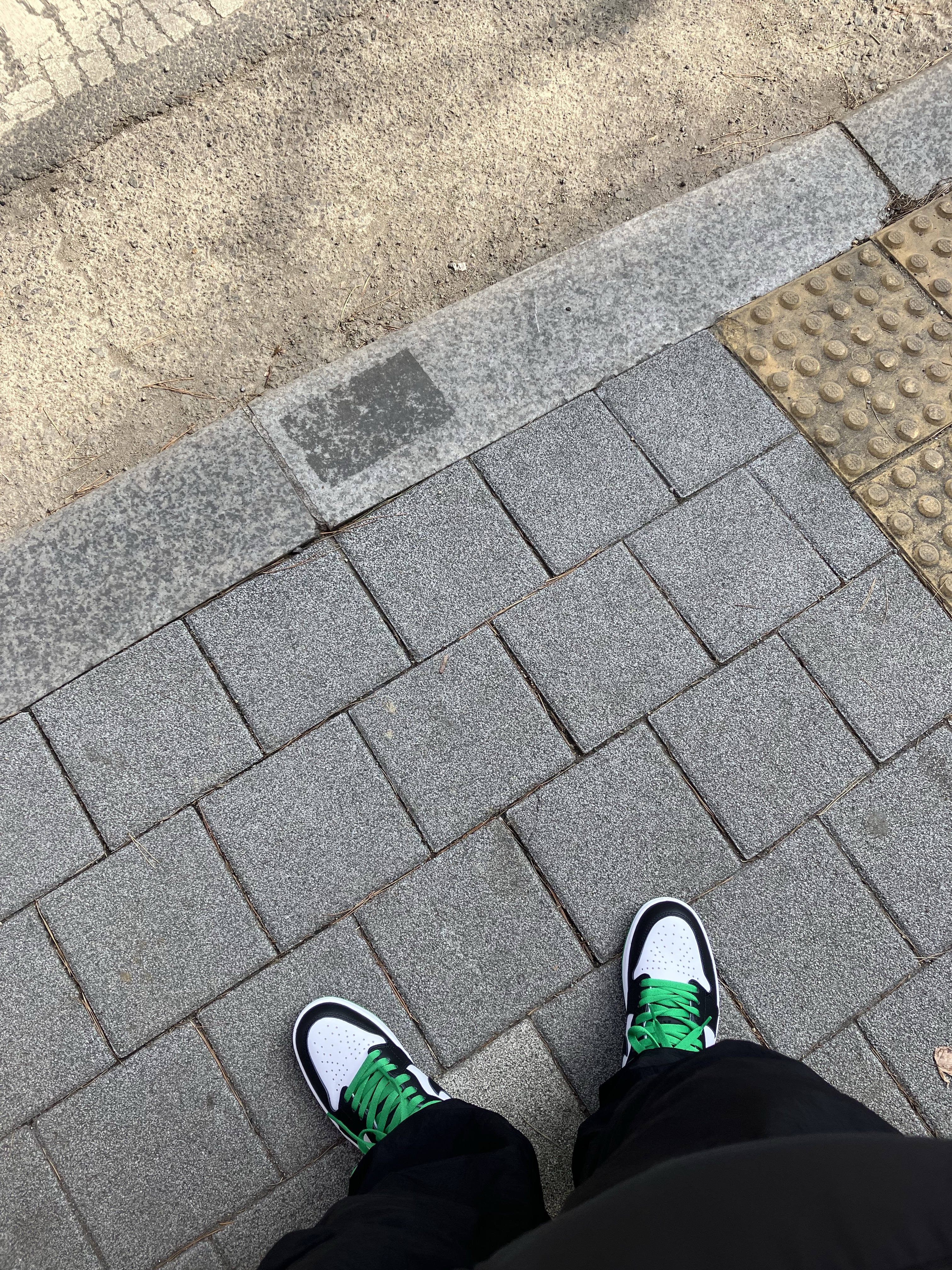 Jordan 1 Retro High OG Black and Lucky Green, The North Face On Ball Jacket Black 착용 스타일 - 2