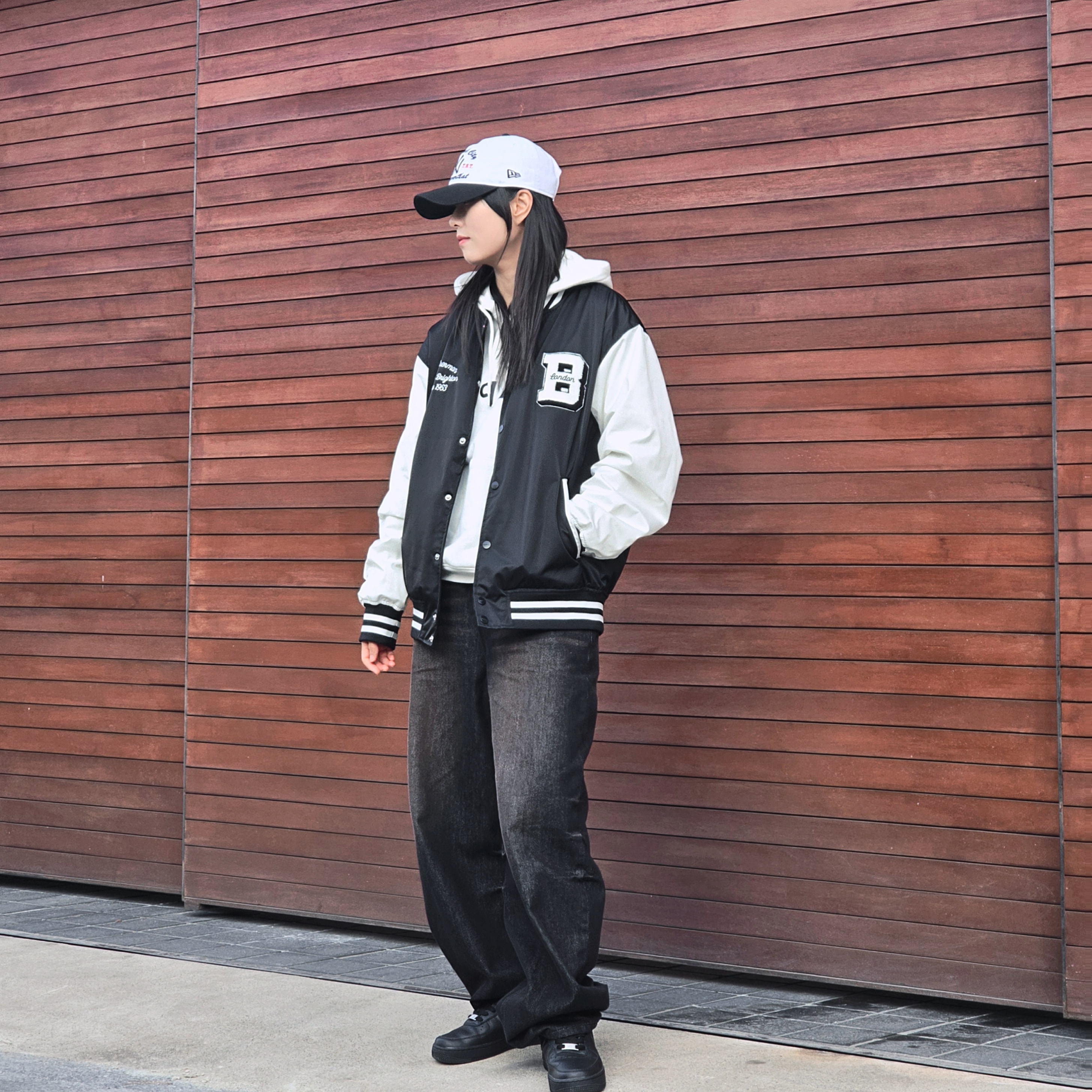 thisisneverthat x New Era x MLB New York Yankees Unstructured 2-Tone Ball Cap White, (W) Nike Air Force 1 '07 Low Triple Black 착용 스타일 - 1