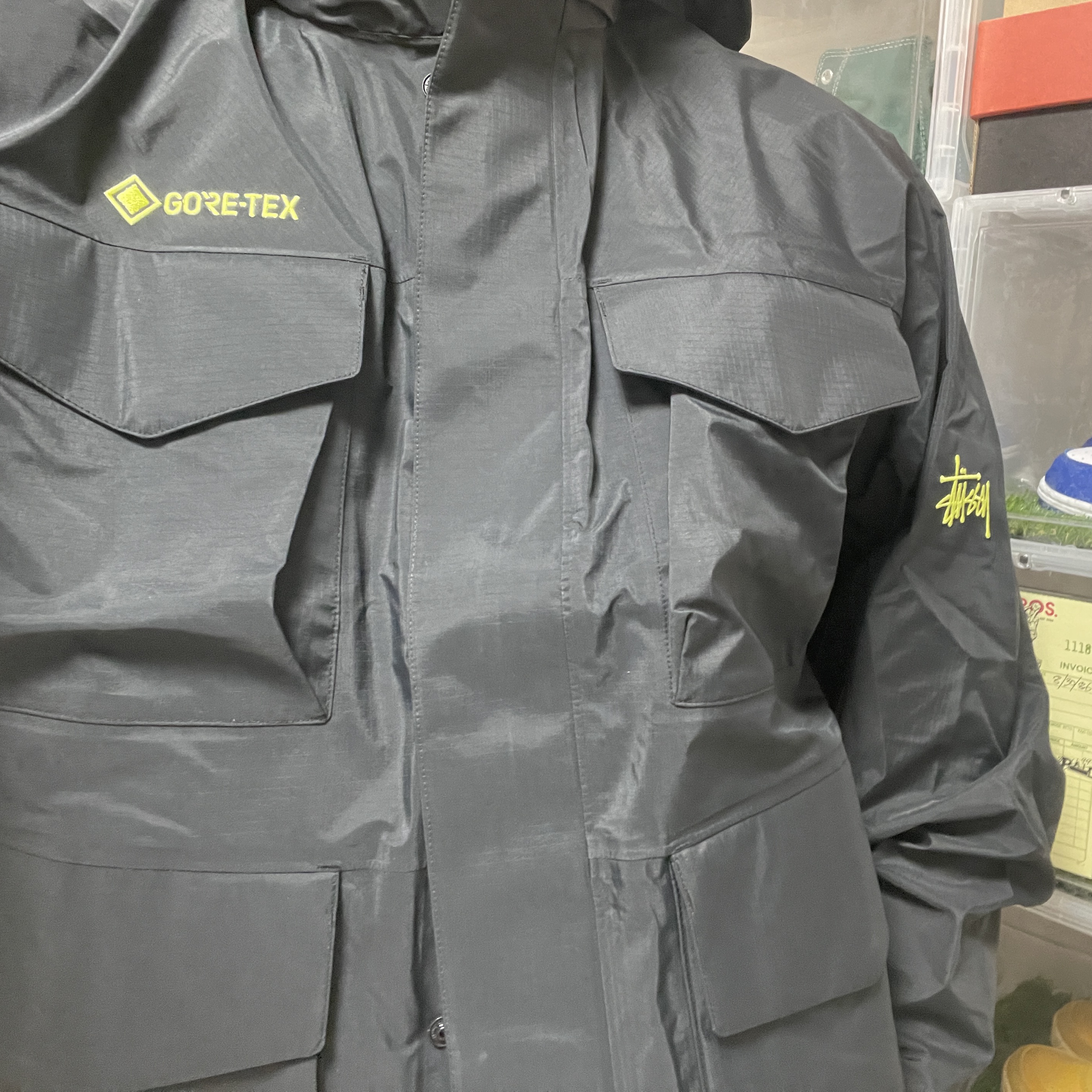Stussy Gore-Tex M65 Jacket Black 착용 스타일 - 1