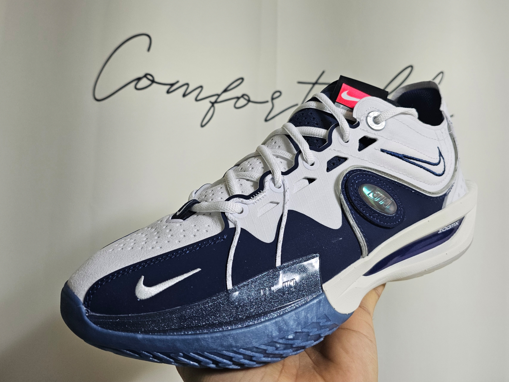 Nike Air Zoom GT Cut 3 ASW EP White Metallic Silver 착용 스타일 - 1