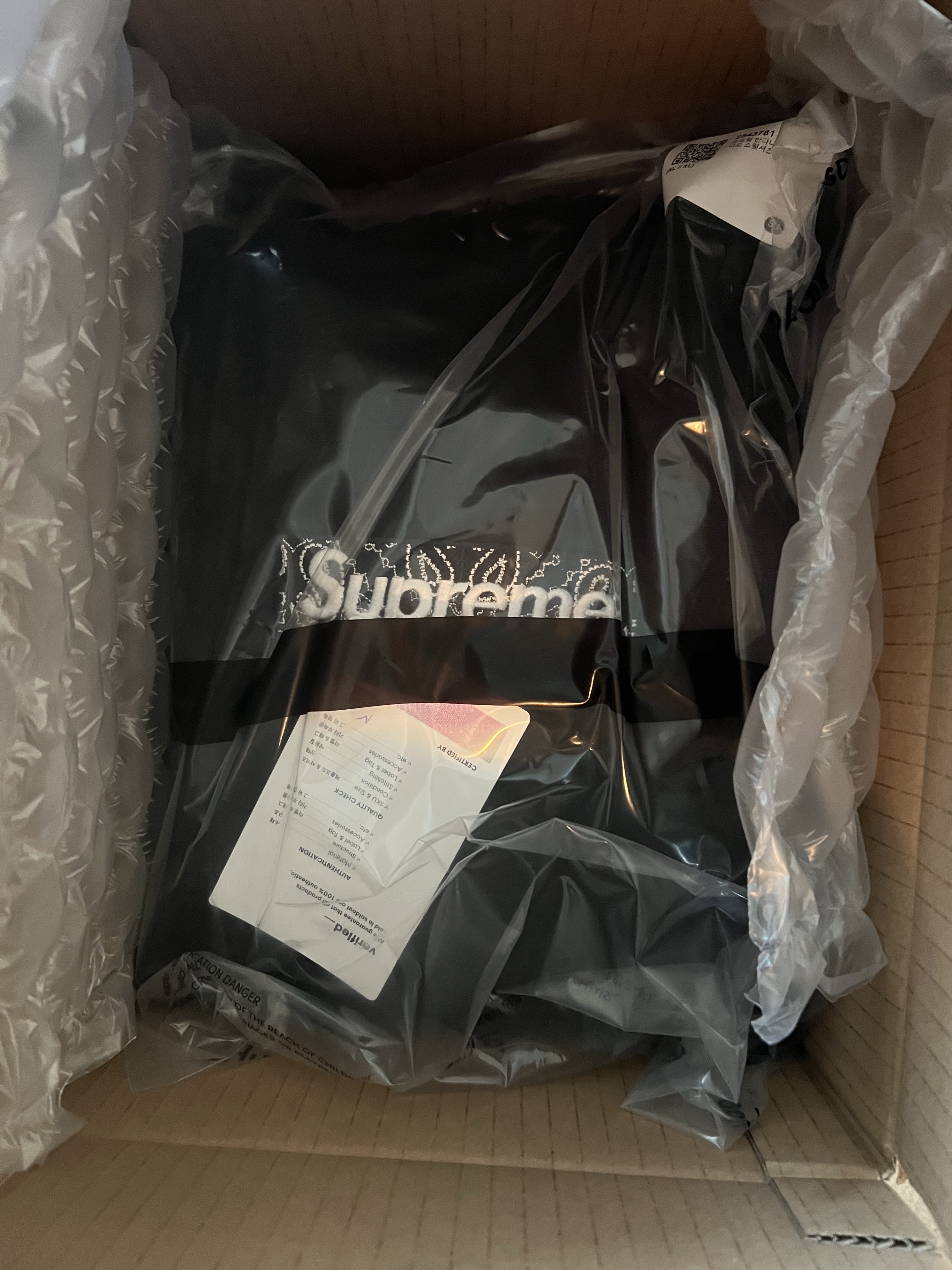 Supreme Bandana Box Logo Hooded Sweatshirt Black - 19FW 착용 스타일