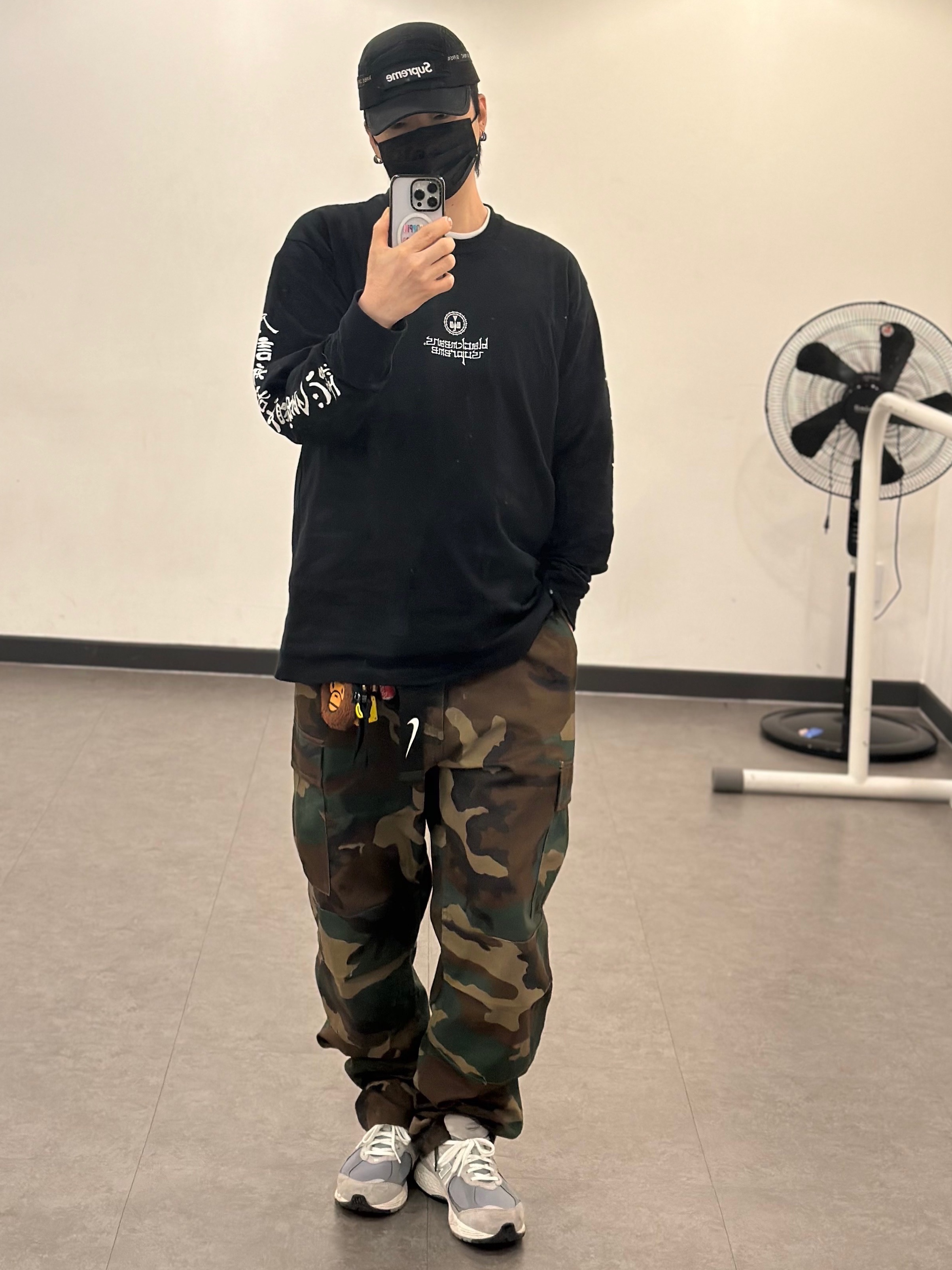 Supreme x Blackmeans L/S T-Shirt Black - 23FW 착용 스타일 - 2