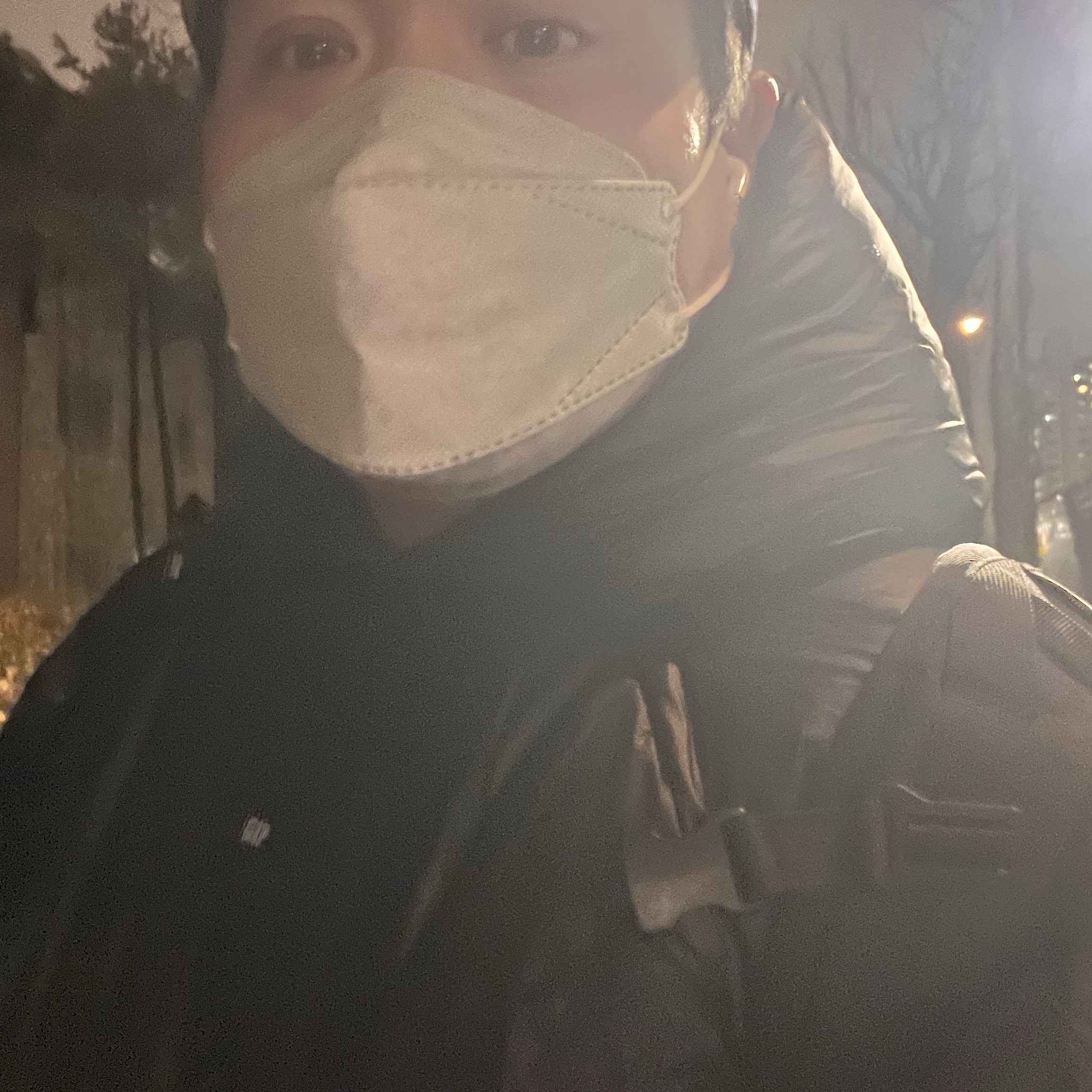 Yeezy Gap Engineered By Balenciaga T-Cut Puffer Parka Black 착용 스타일