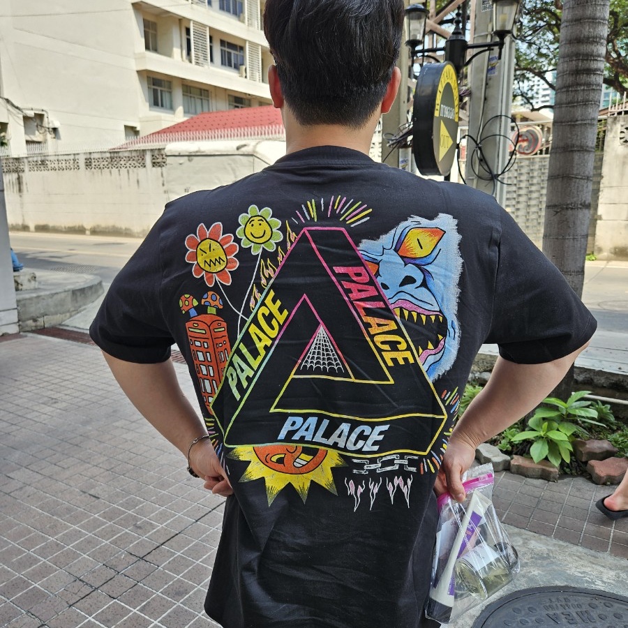 Palace Tri-Lottie T-Shirt Black - 23FW 착용 스타일