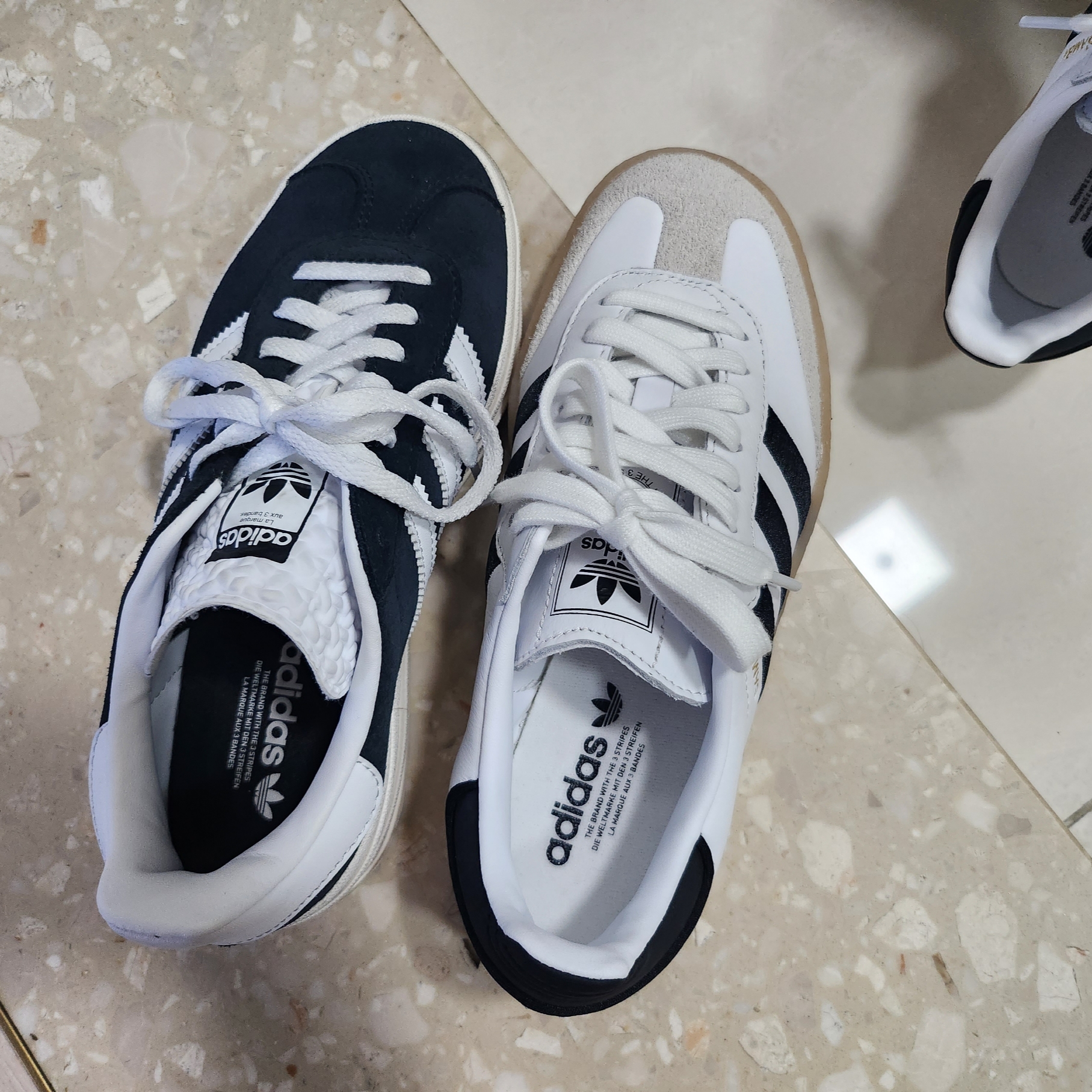 (W) Adidas Sambae White Black 착용 스타일 - 6